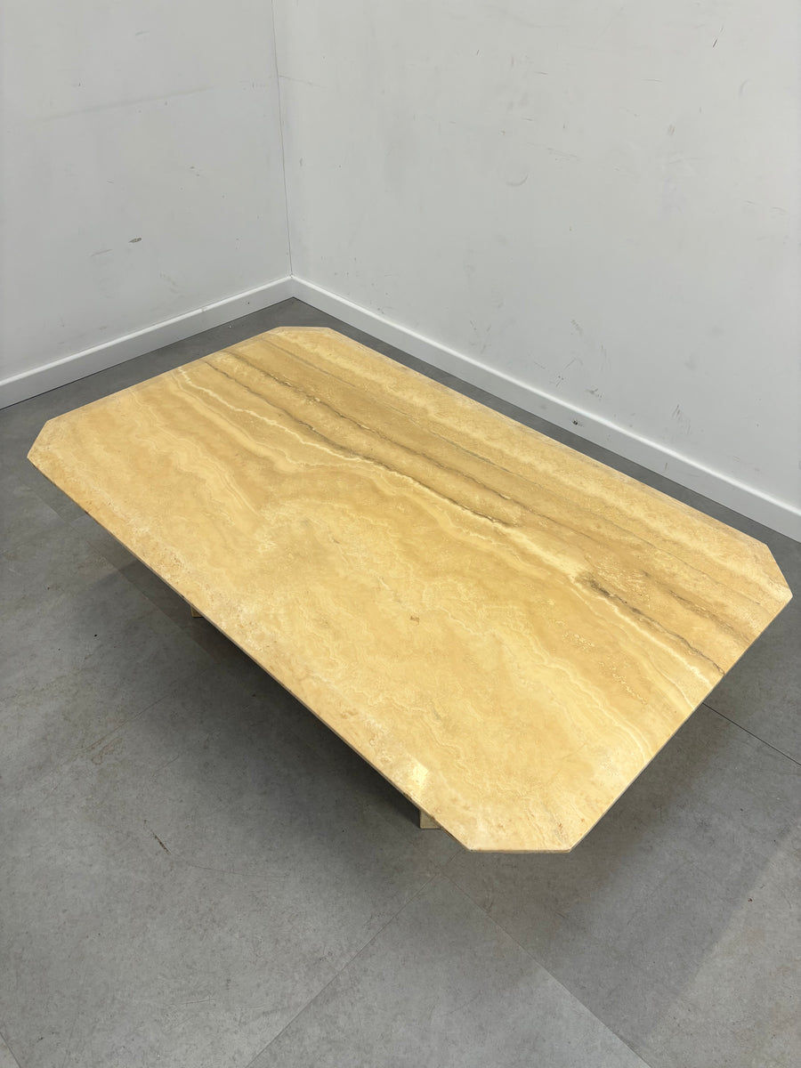 Italian travertine coffee table – Troc Leuven