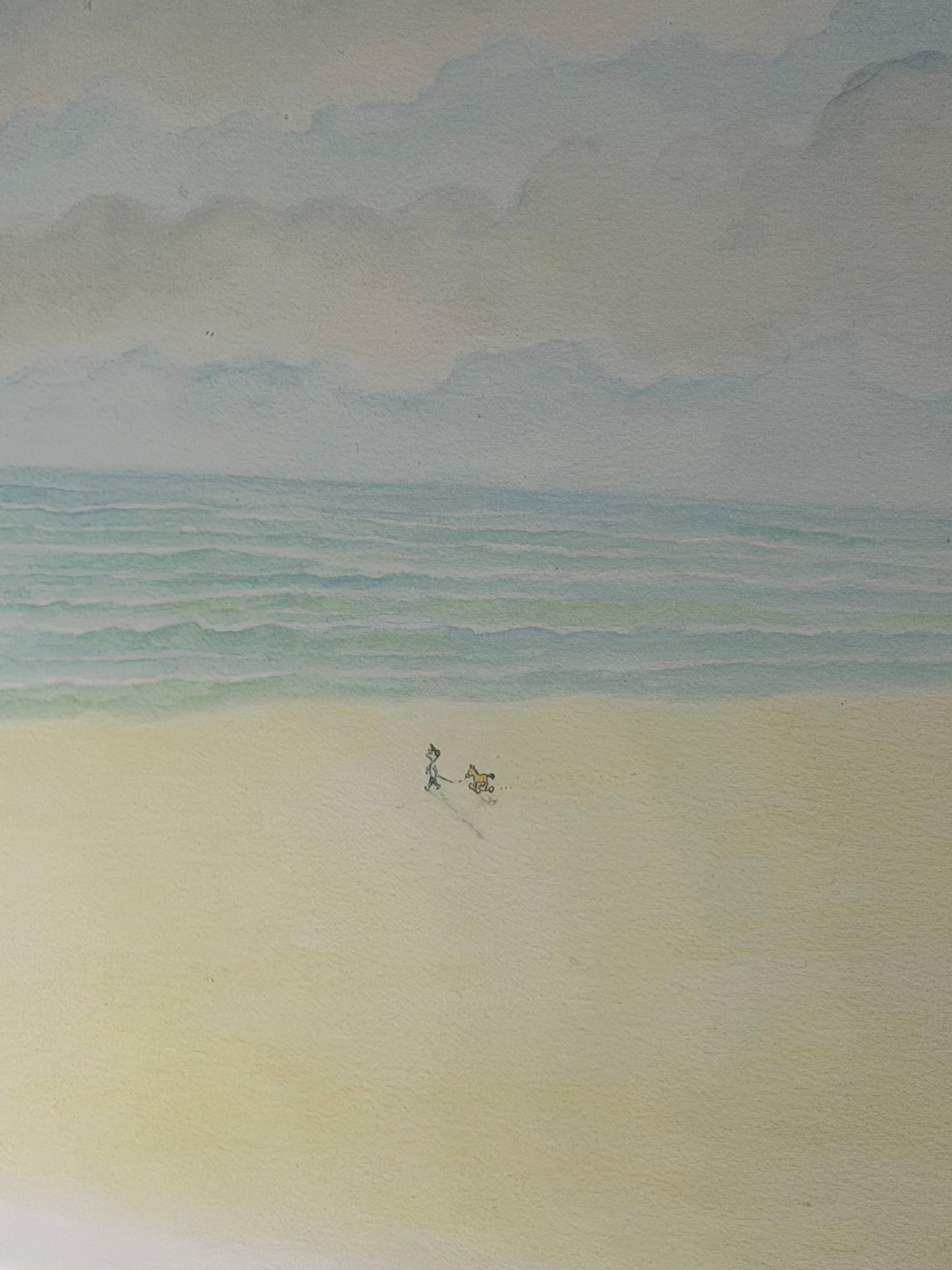 Jean Jacques Sempé - Boy on the beach