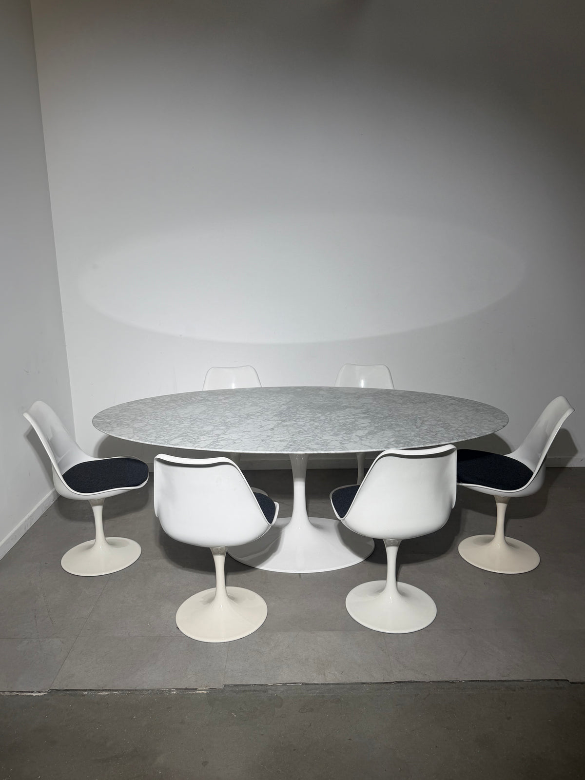 Rudi Bonzanini Tulip Dining Set – Oval Table & 6 Swivel Chairs, Italy, 1960s/70s