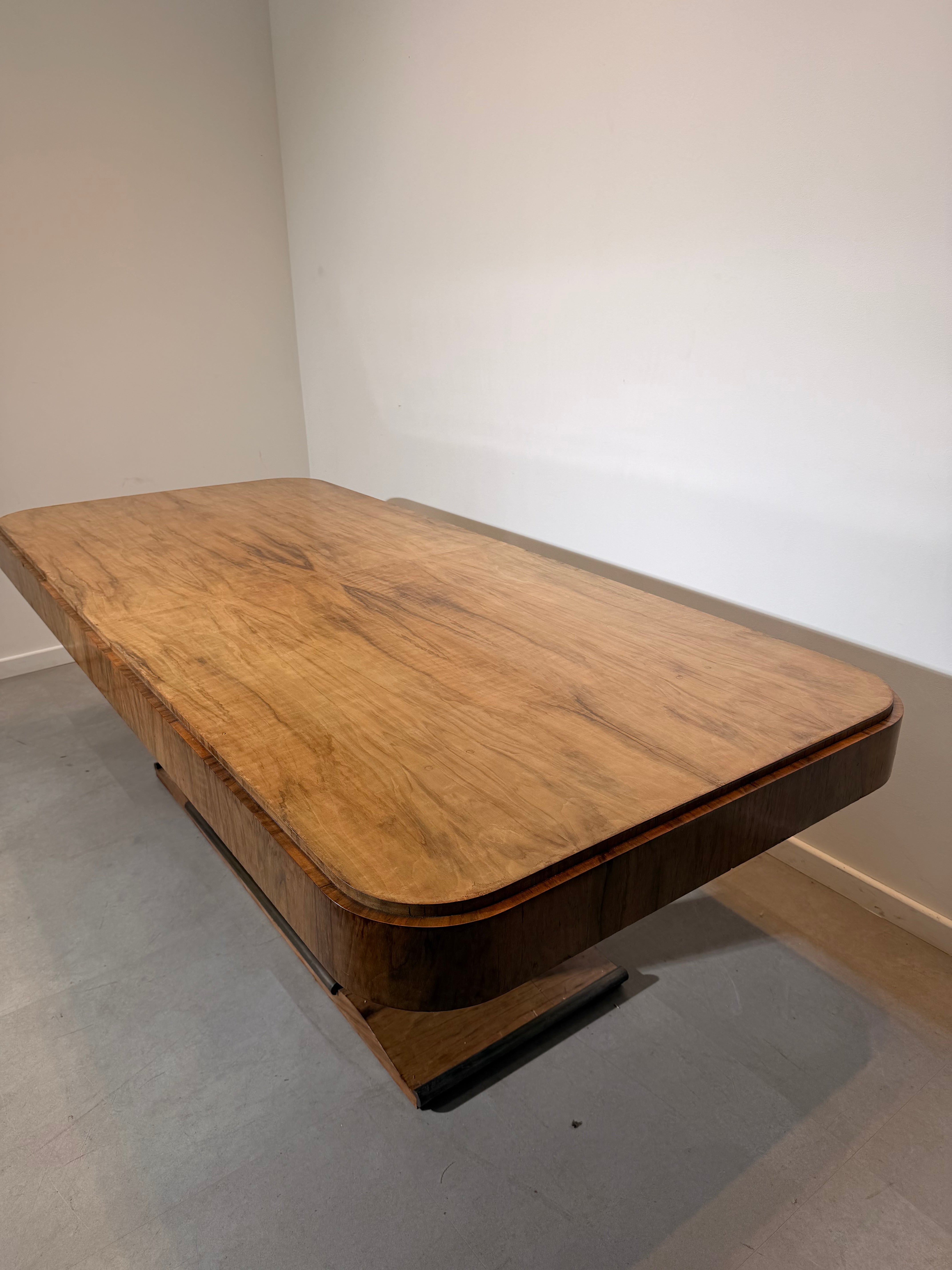 Art Deco Table With Glass Top