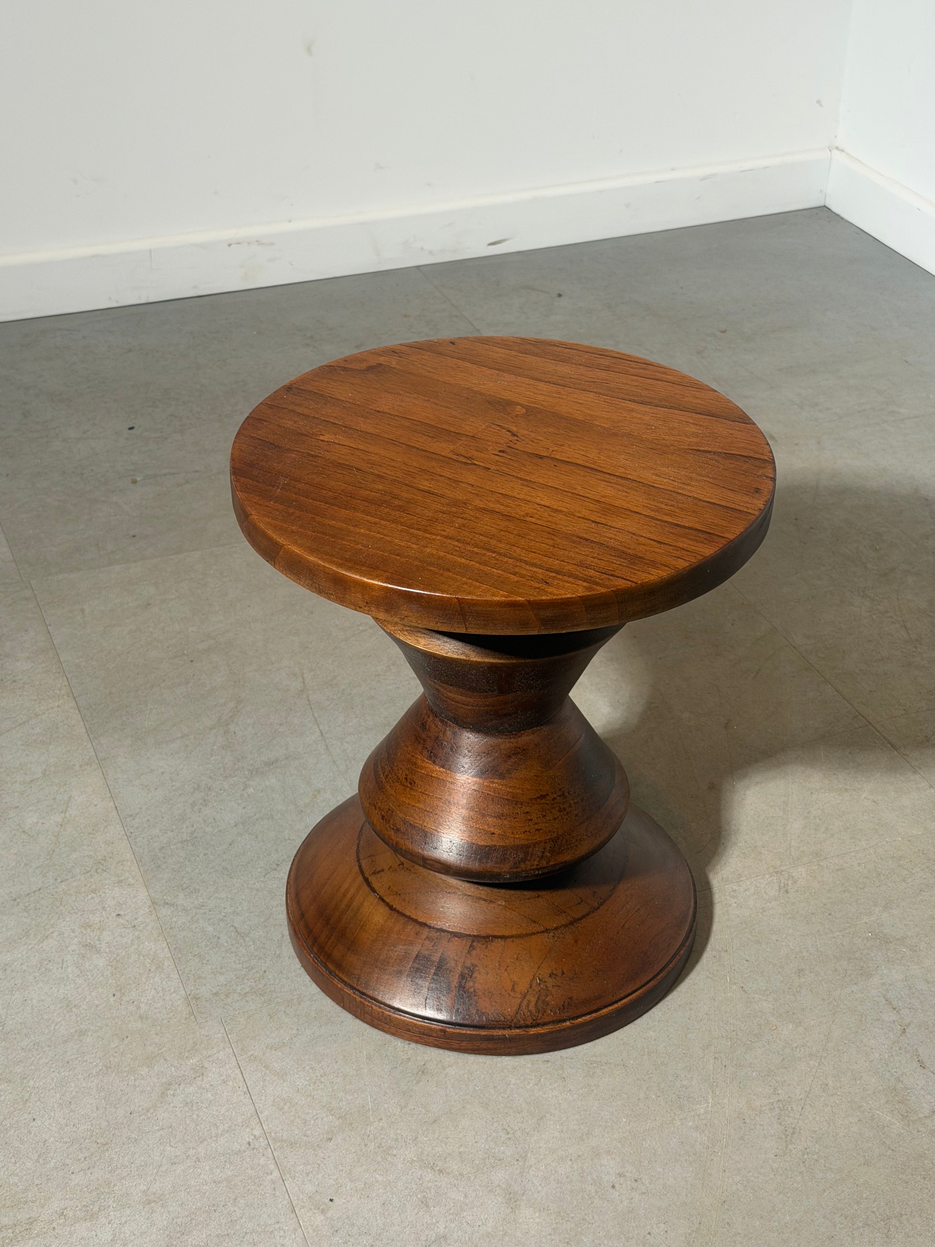 Conical Mahogany Stools – Sculptural Design
