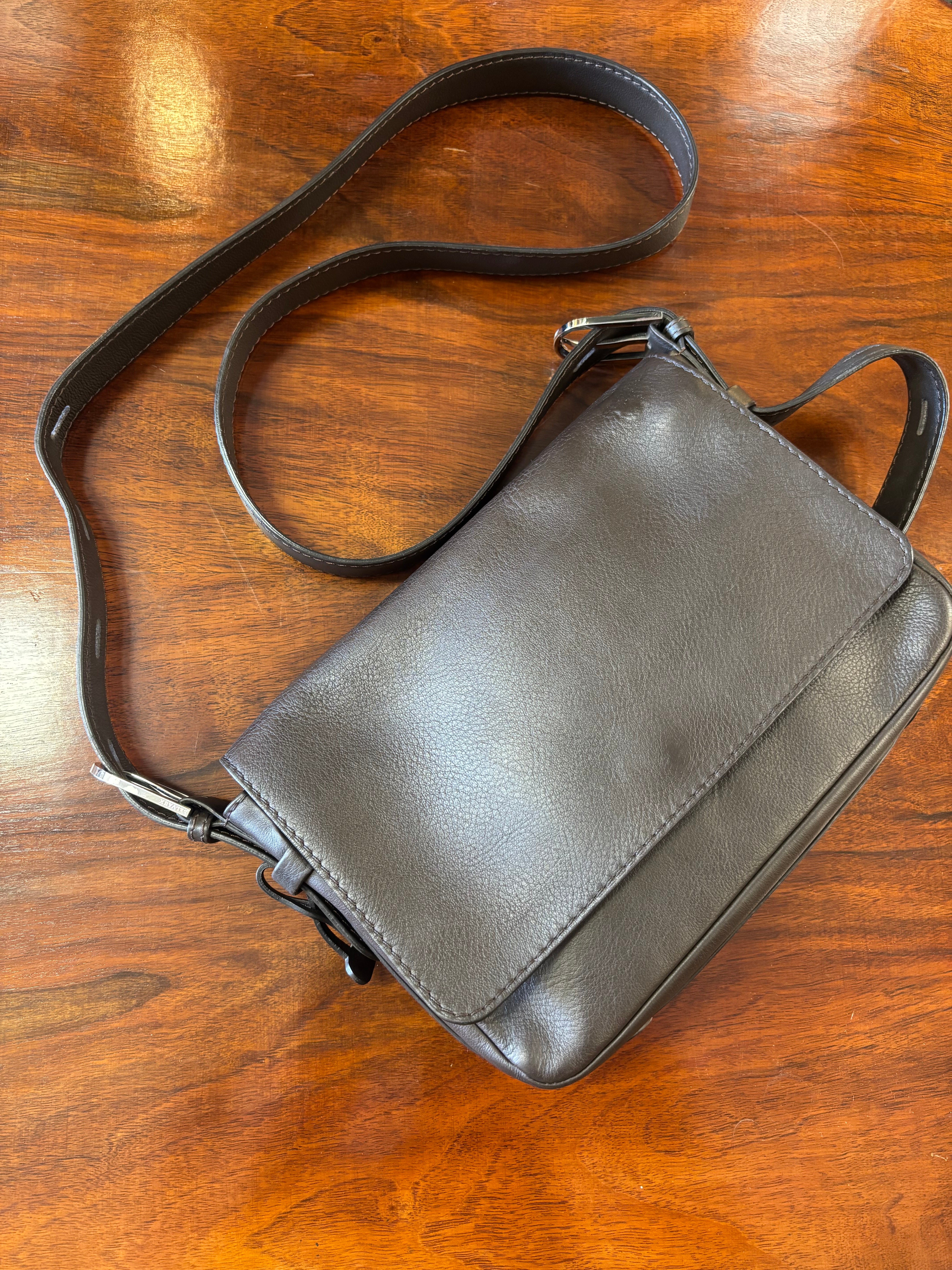 Delvaux Calf Souplé Brown Crossbody Bag