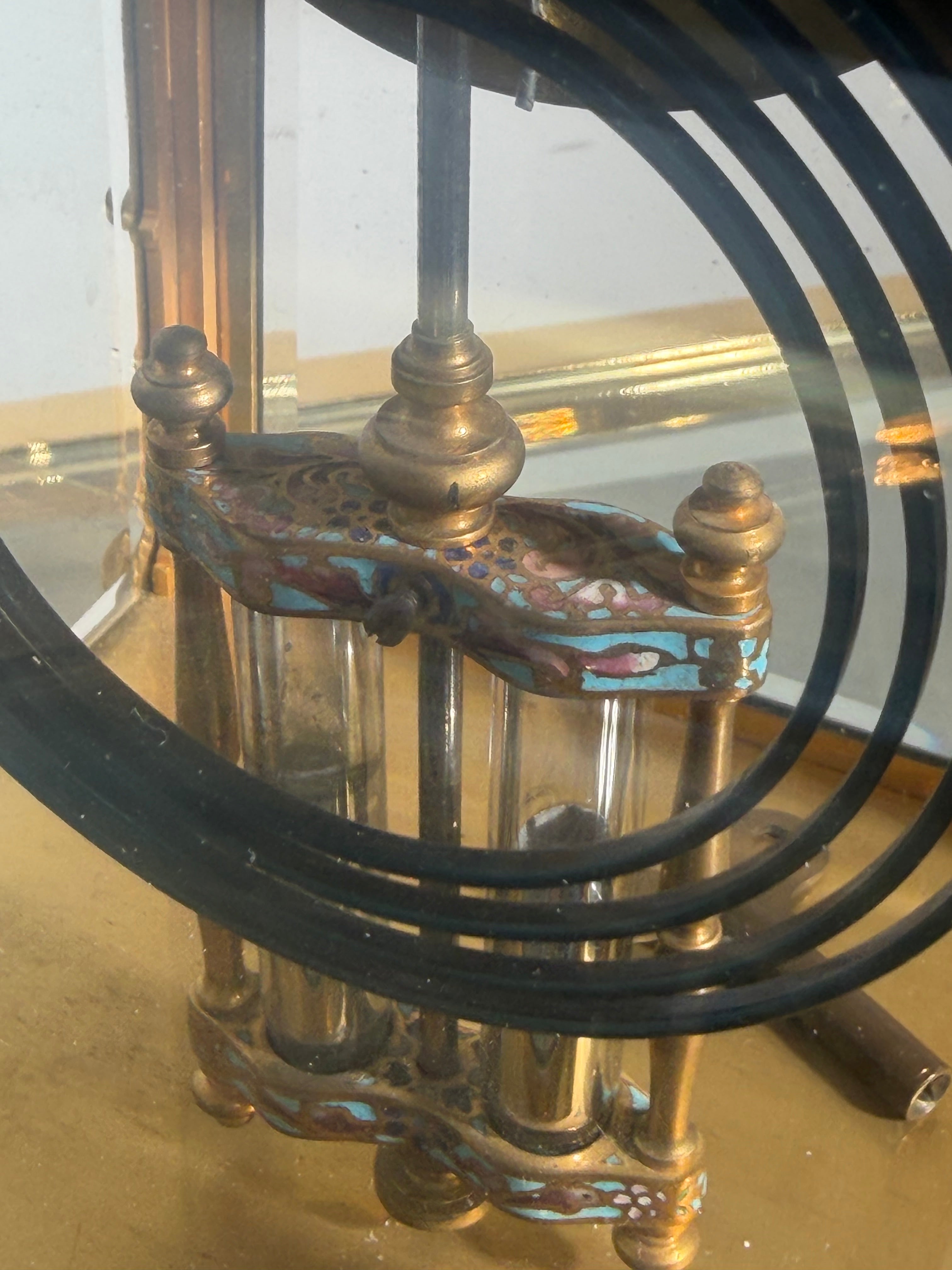 Antique French Crystal Regulator Mantel Clock