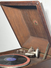 Hymnophon Antique Gramophone in Oak Case – Early 20th Century