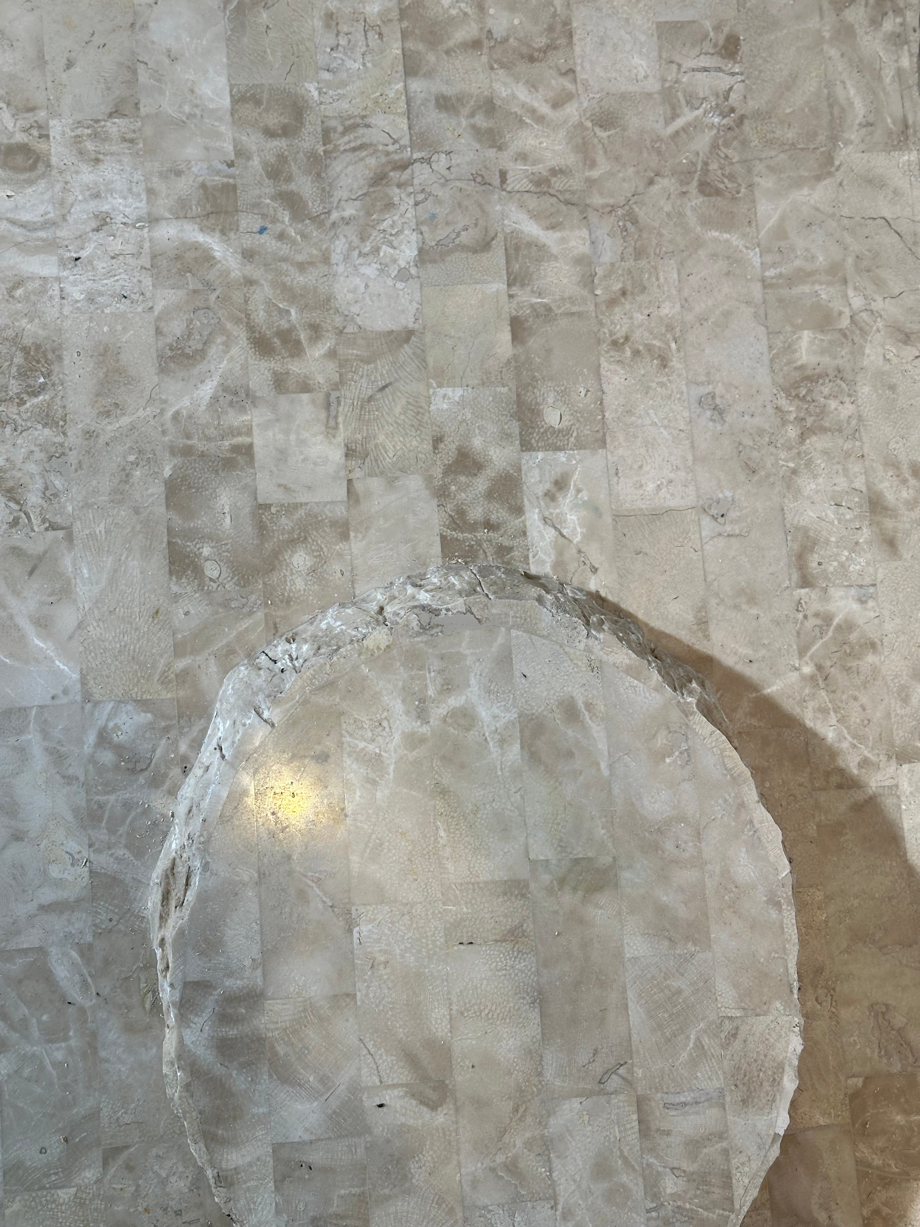 Vintage Mactan Stone Coffee Table