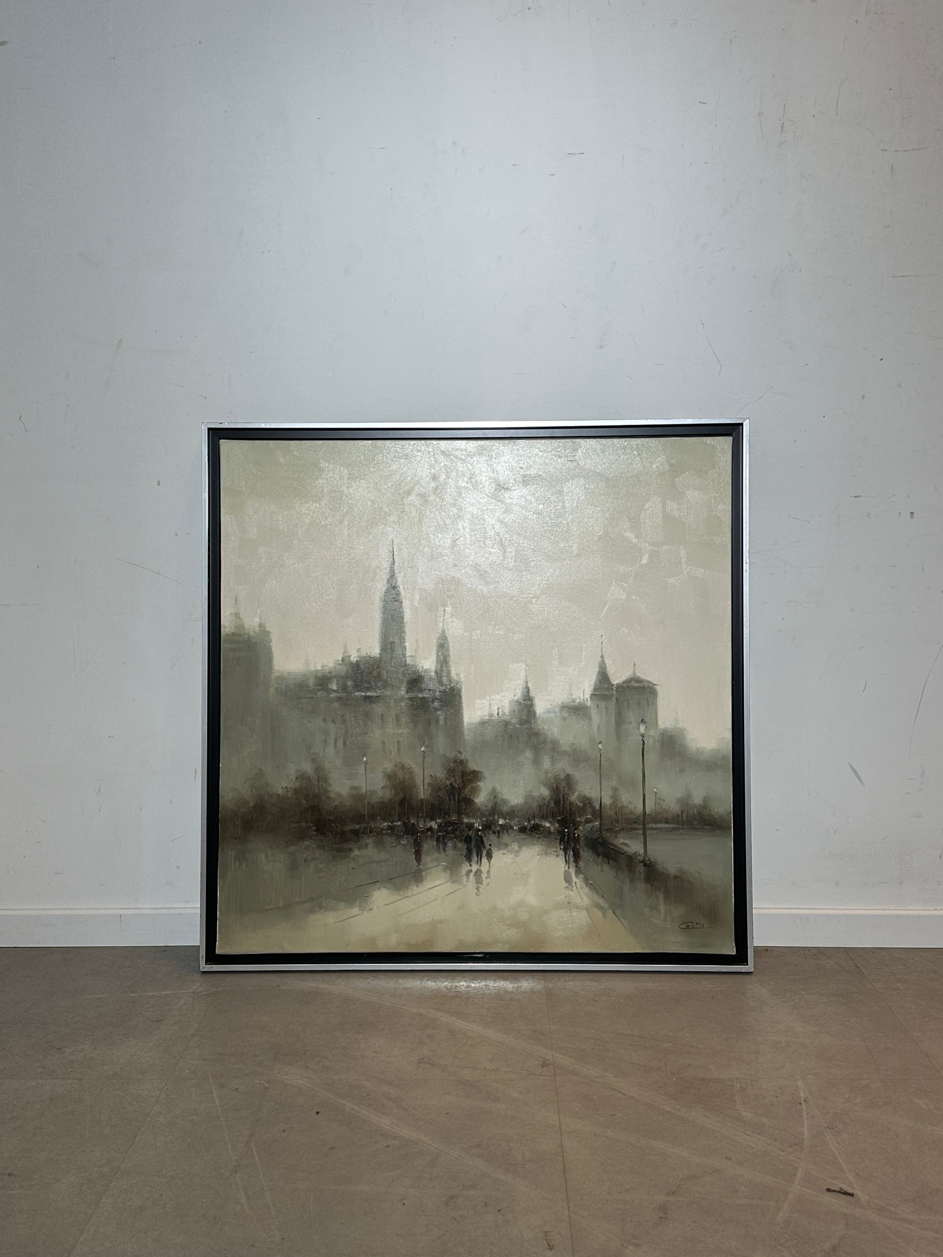 Peinture de paysage urbain par Costa « Paris »