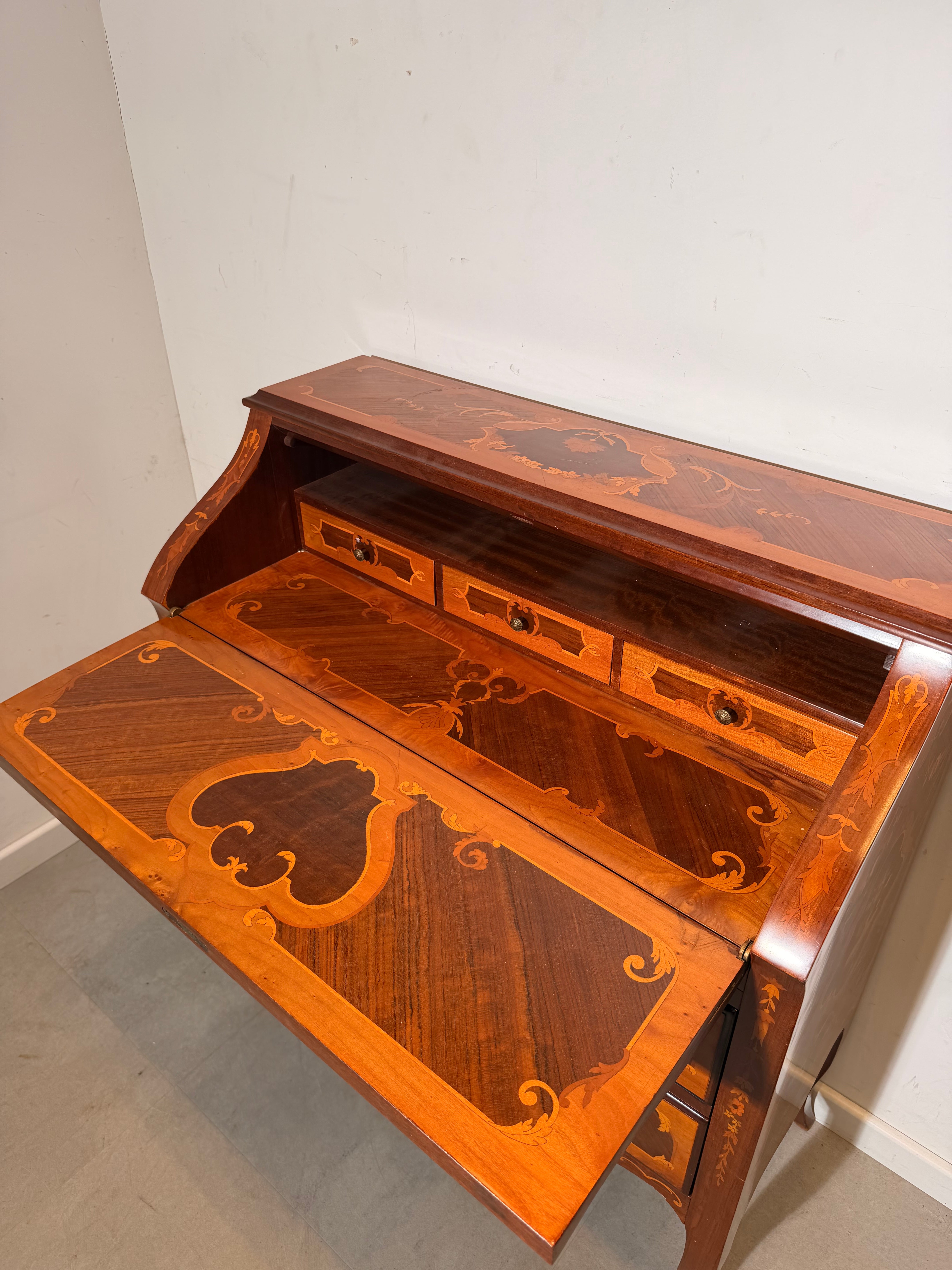 Secretary Desk In Marquetry