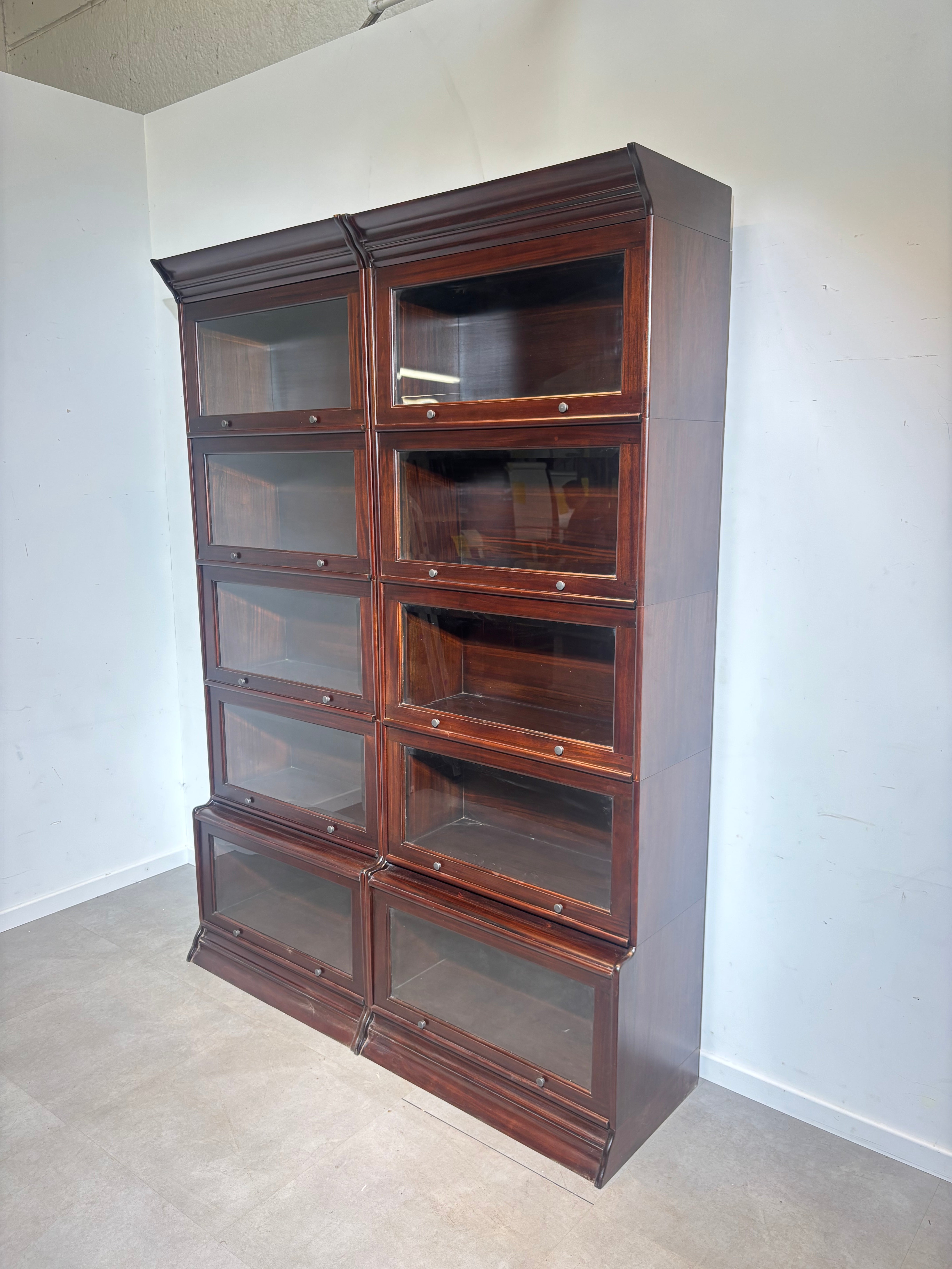 Modular Globe Wernicke Style Cabinet in Mahogany
