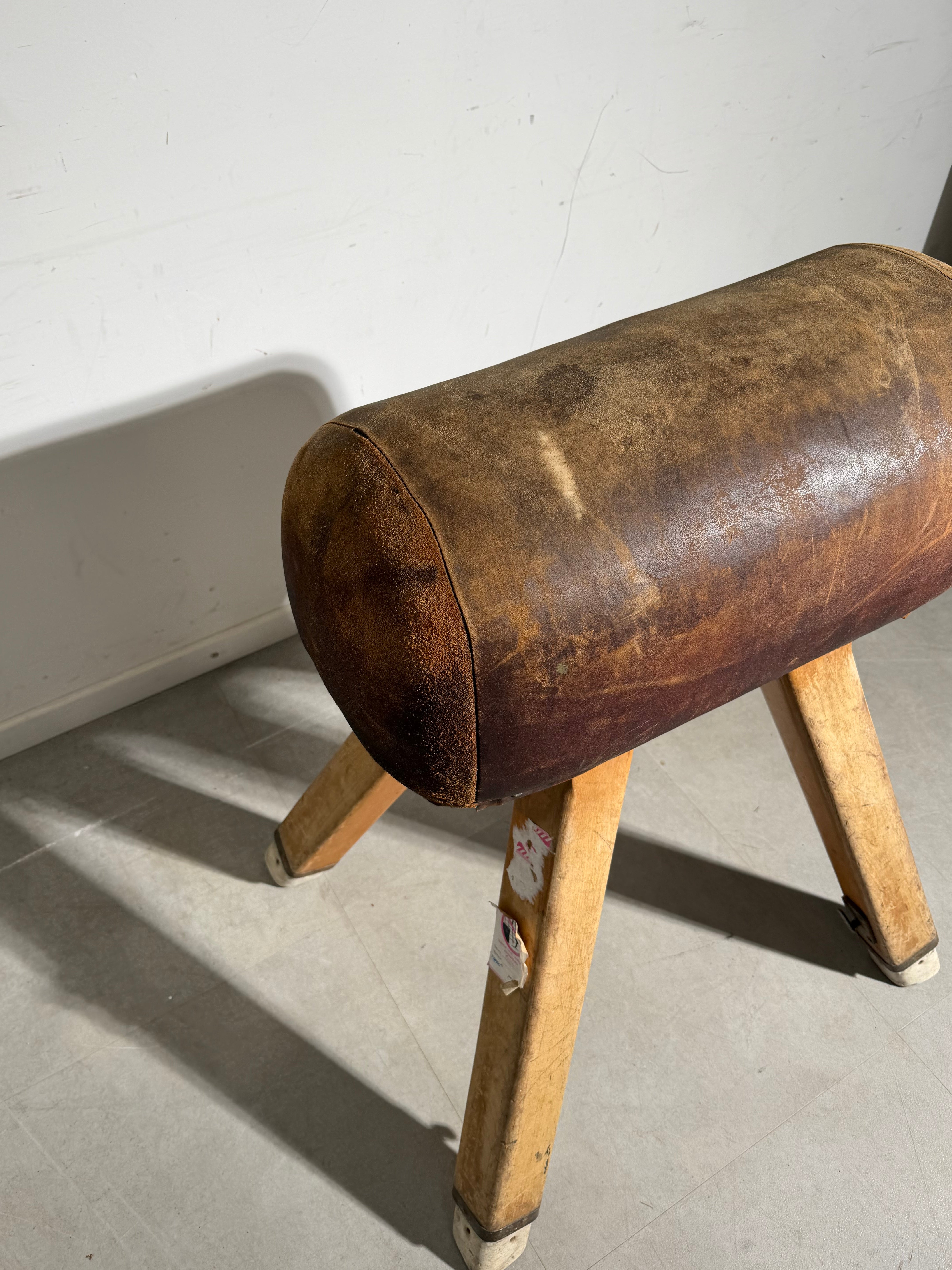 Vintage Leather Gym Horse – Authentic Sports Equipment