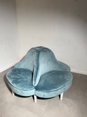 “Conversation” Sofa in Blue Velvet