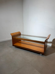 G-Plan Teak & Glass Coffee Table on Wheels – Mid-Century Modern (1960s)
