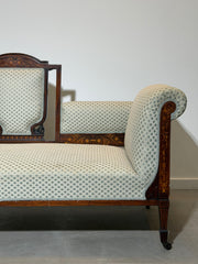 Edwardian Inlaid Mahogany Settee / Window Seat
