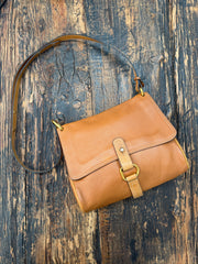 Delvaux Fichu Shoulder Bag – Cognac Leather