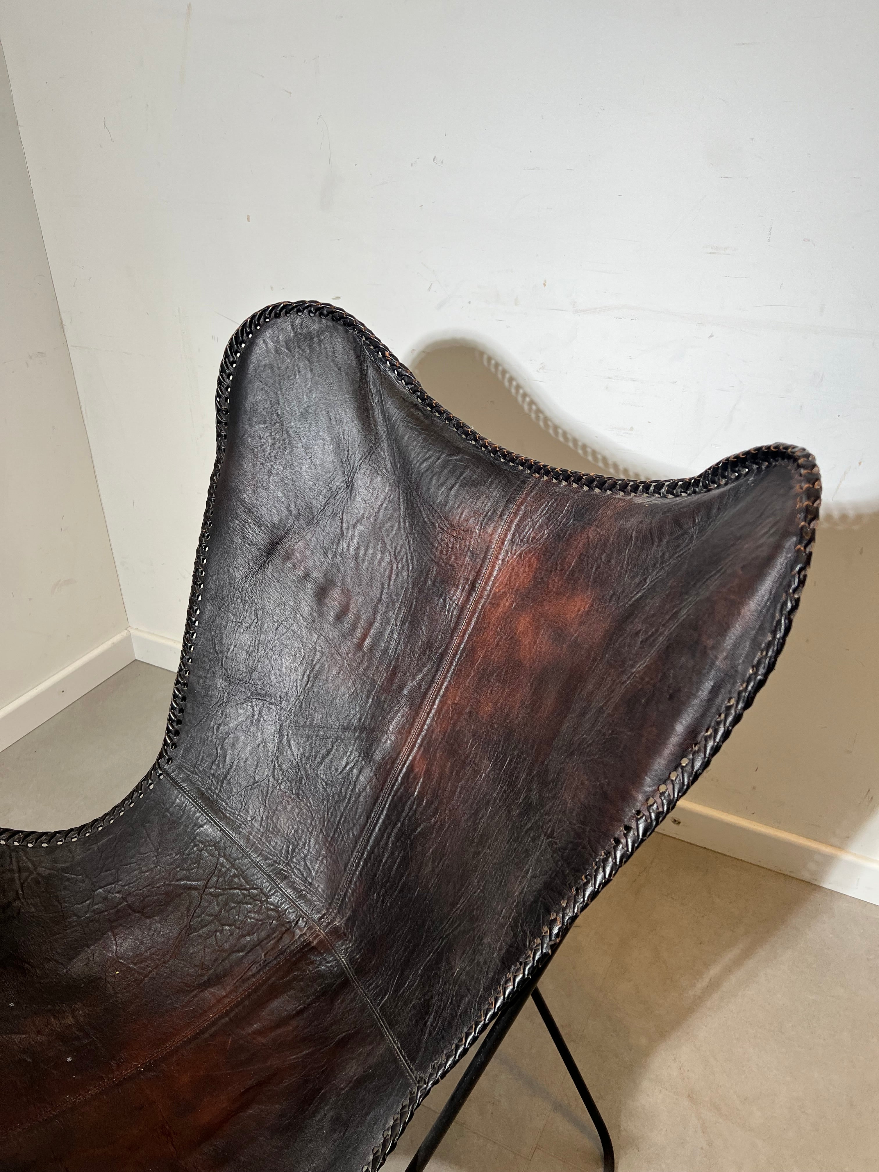 Butterfly Chair Black Leather