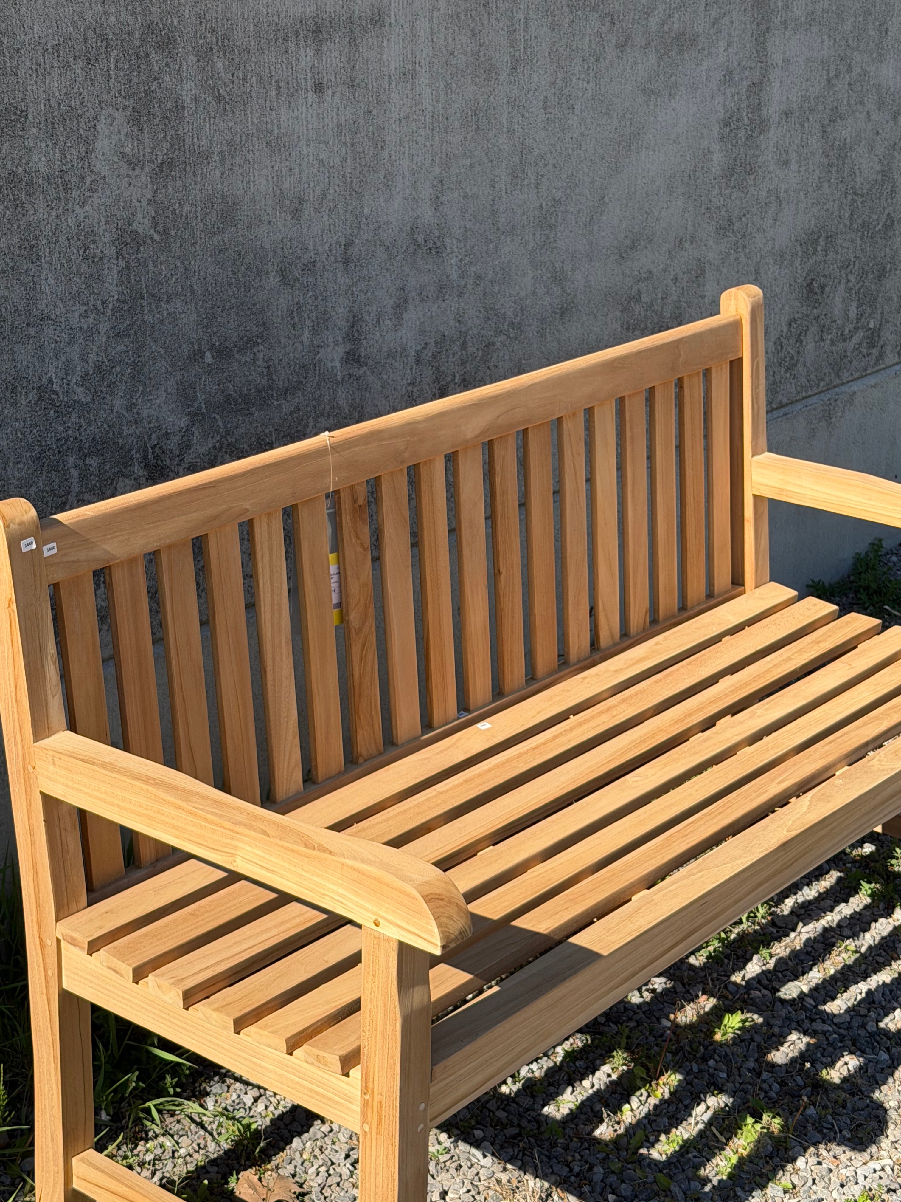 Teak “Classic” Garden Bench – 150 cm – New (Flat Pack)