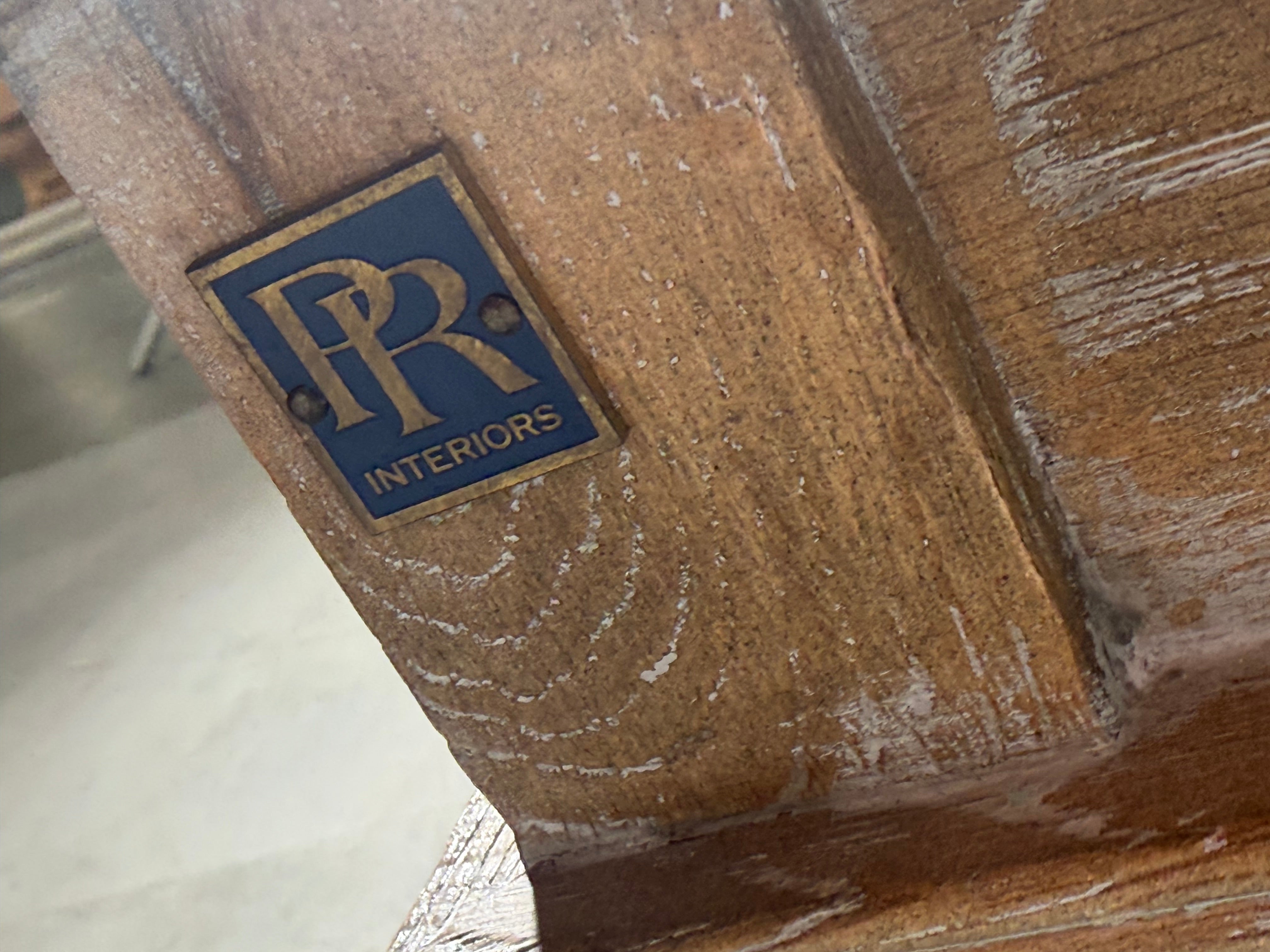 RR Interiors Solid Oak Side Table with Drawer & Lower Shelf