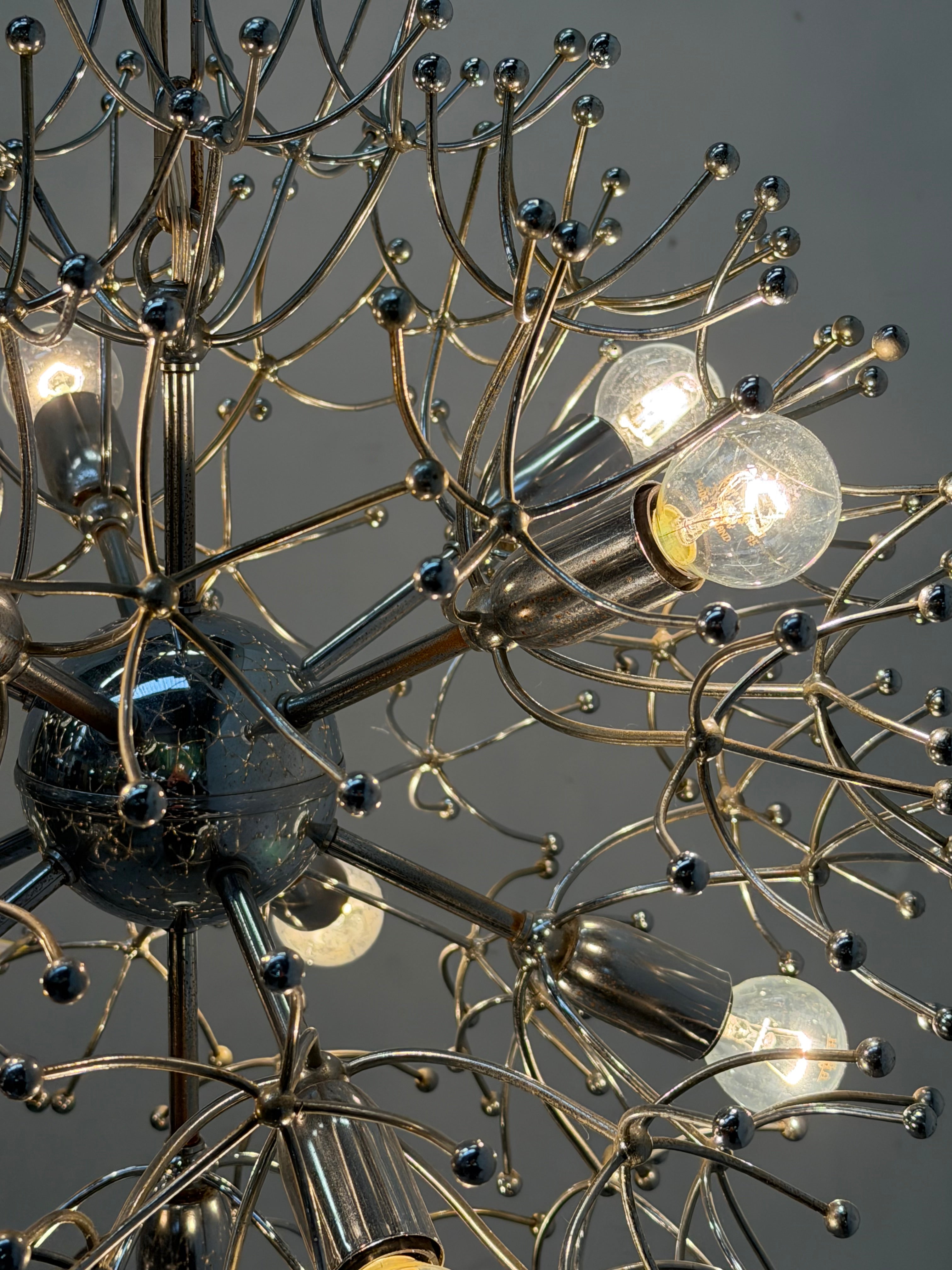 Plafonnier Sputnik vintage – Design étoile chromé