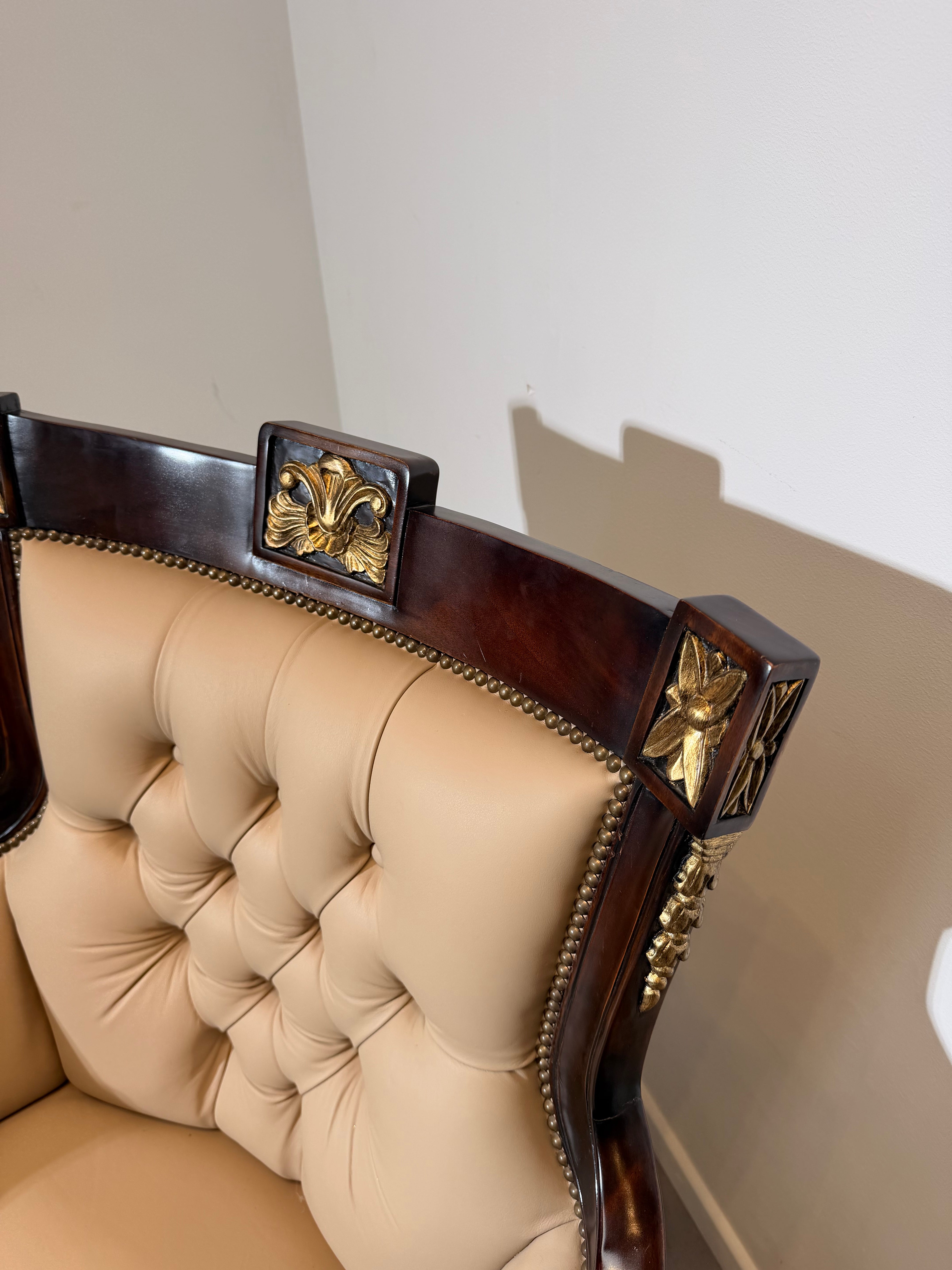 Antique Empire Style Swivel Desk Chair