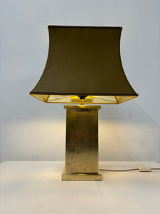 1970’s brass etched oriental table lamp