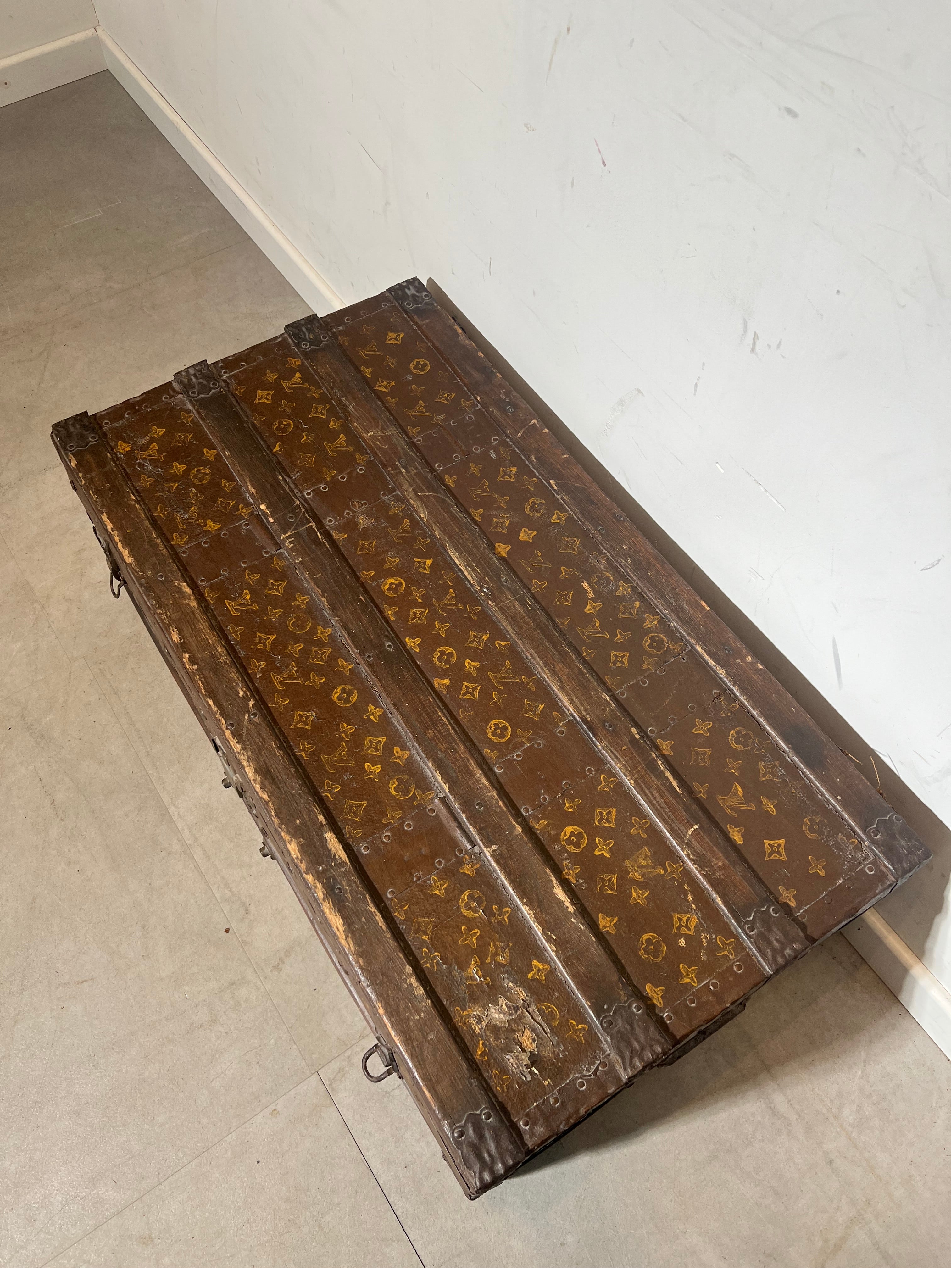 LV Style Suitcase With Monogram