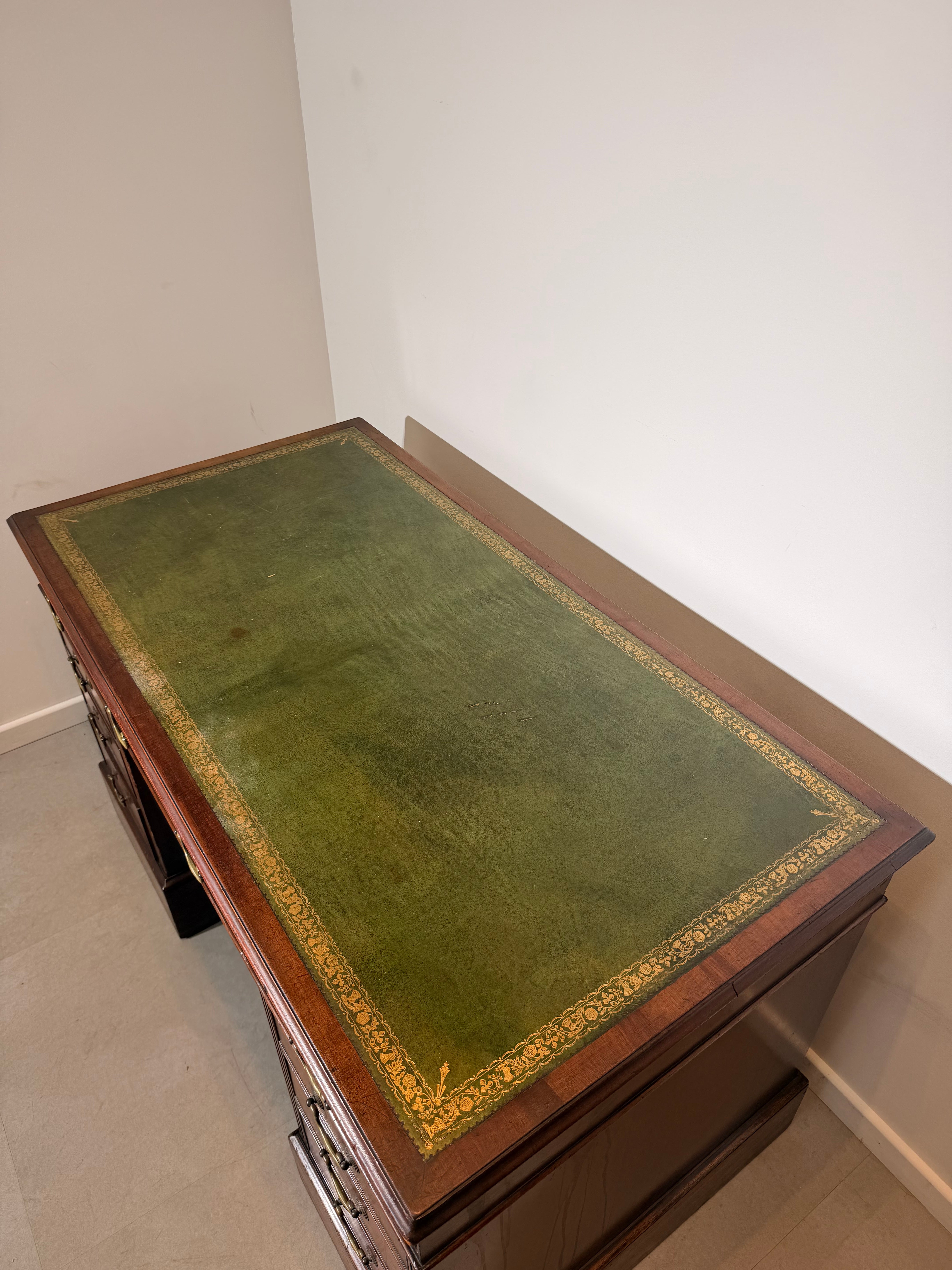 Antique Mahogany Pedestal Desk