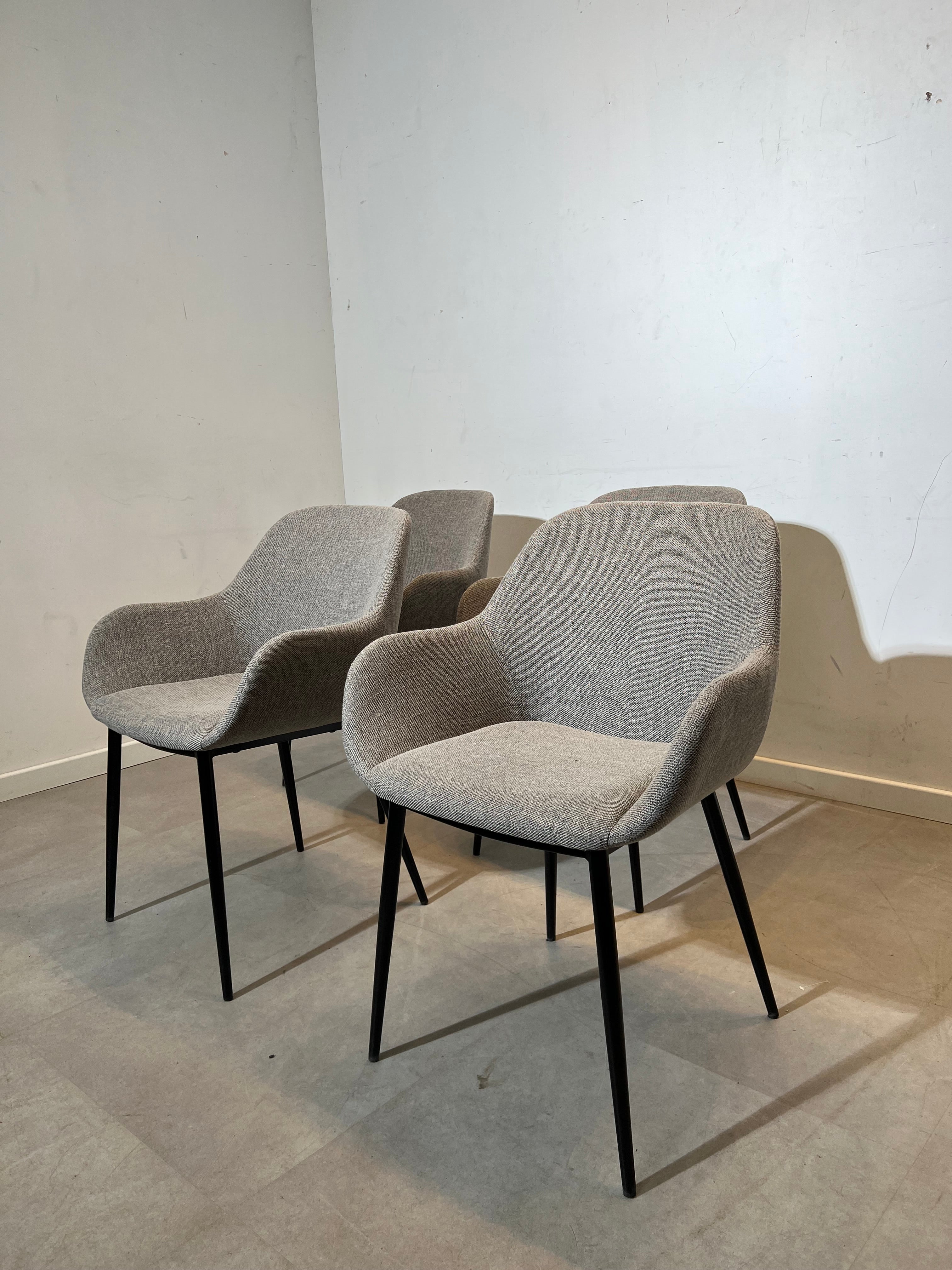 Set of 4 Kave Home Upholstered Dining Chairs