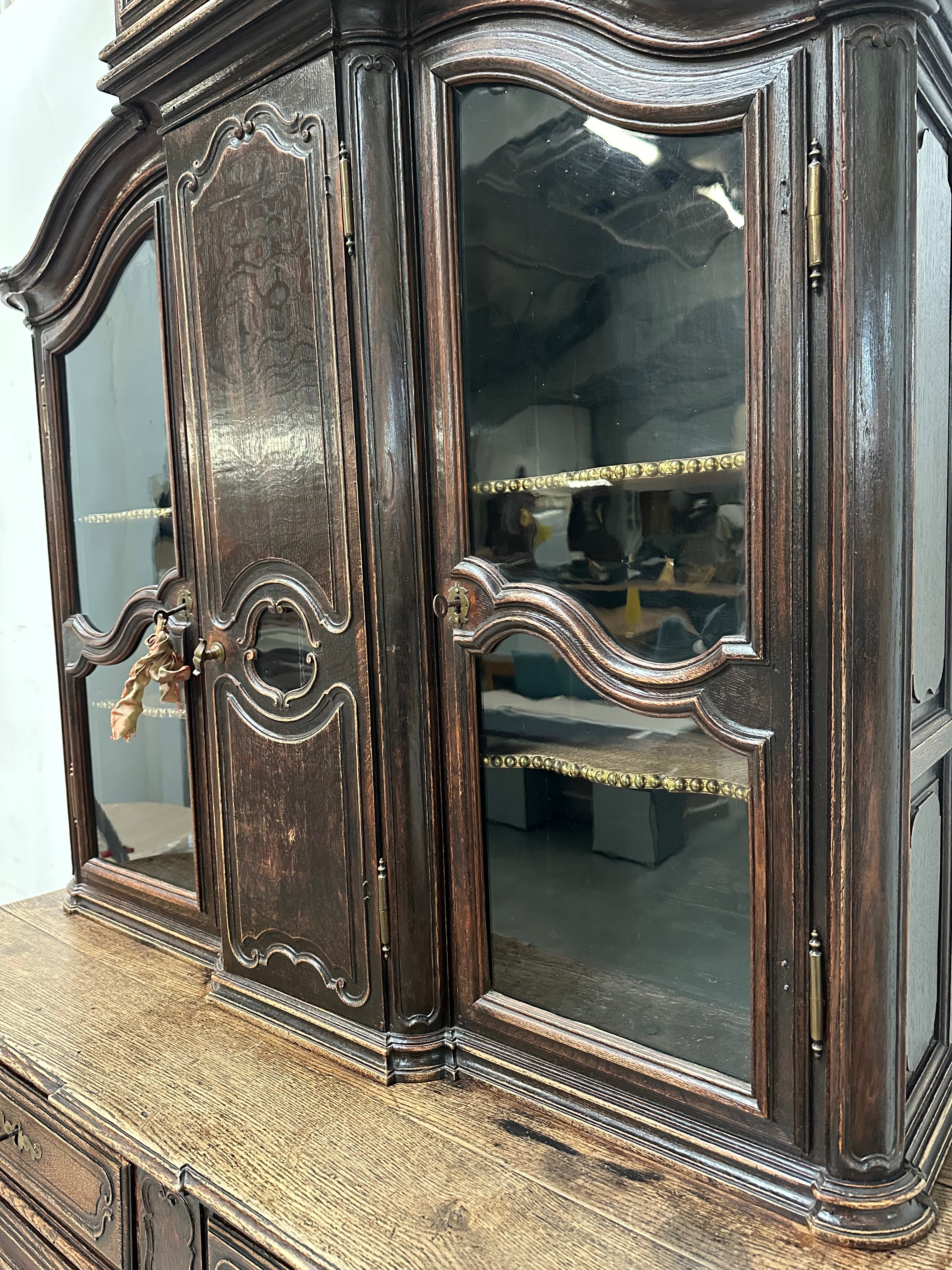 Antique French Cabinet With Clock