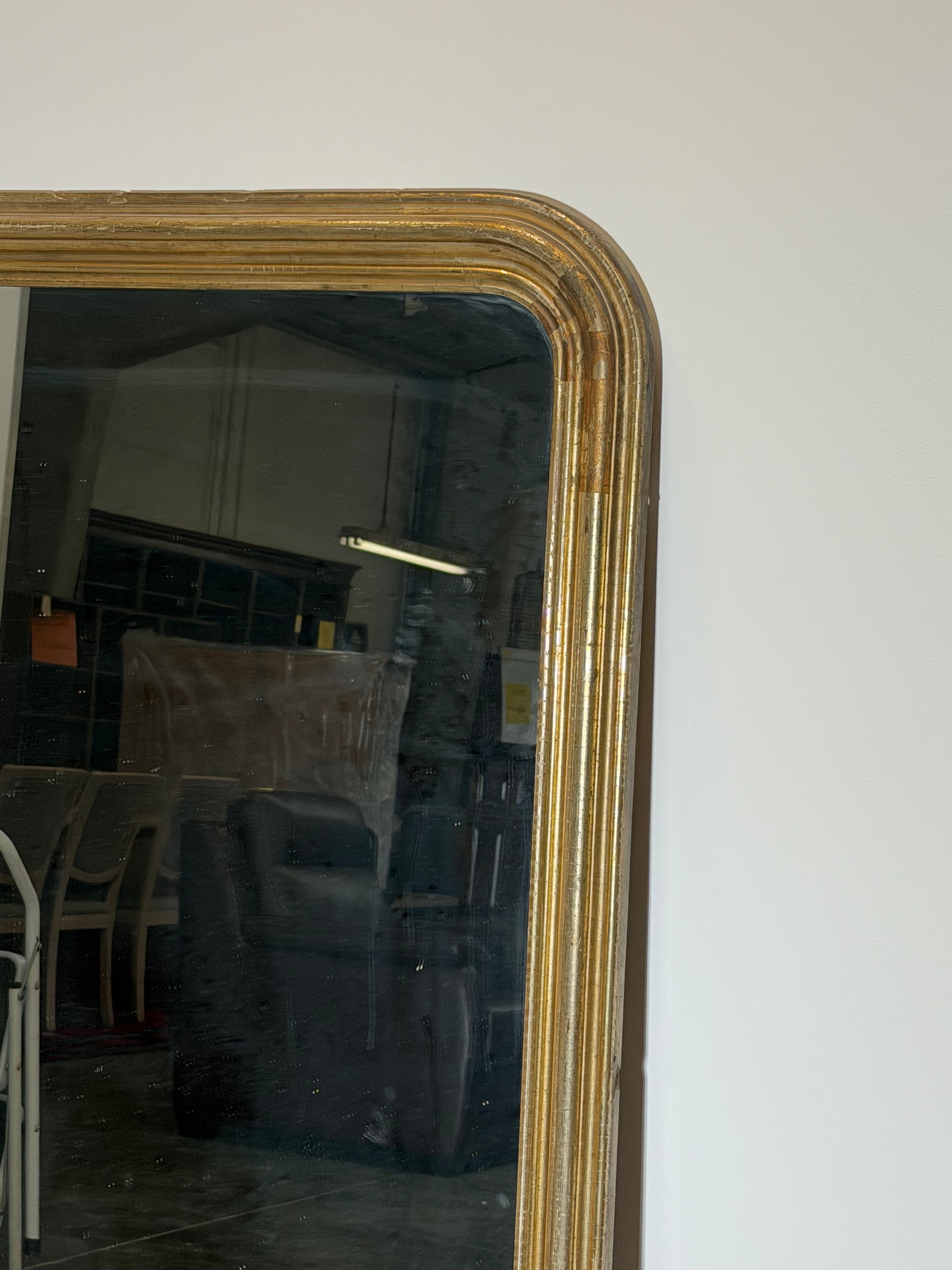 Large Antique French Giltwood Wall Mirror – 97 x 160 cm
