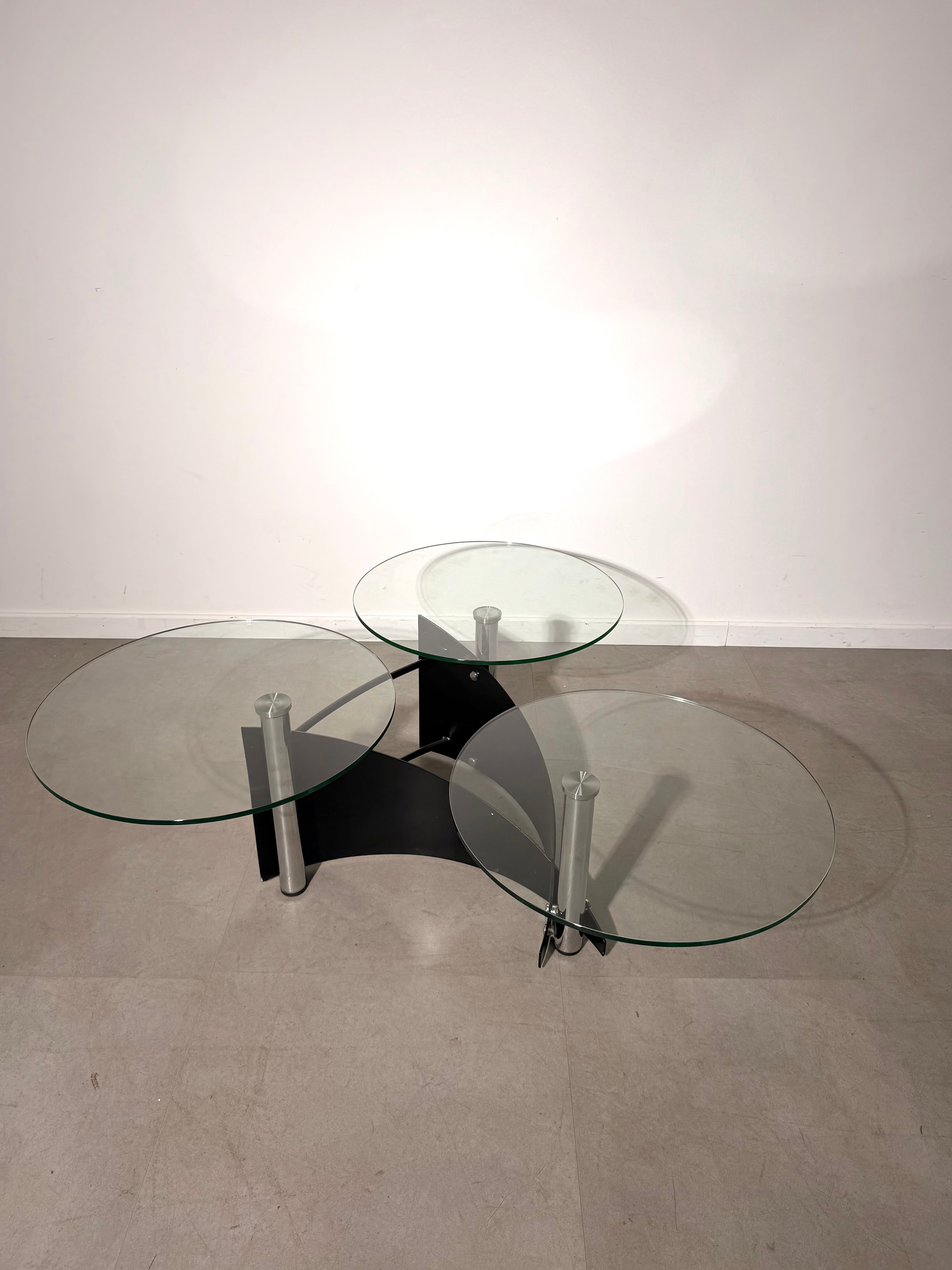 Rotating Glass Coffee Table