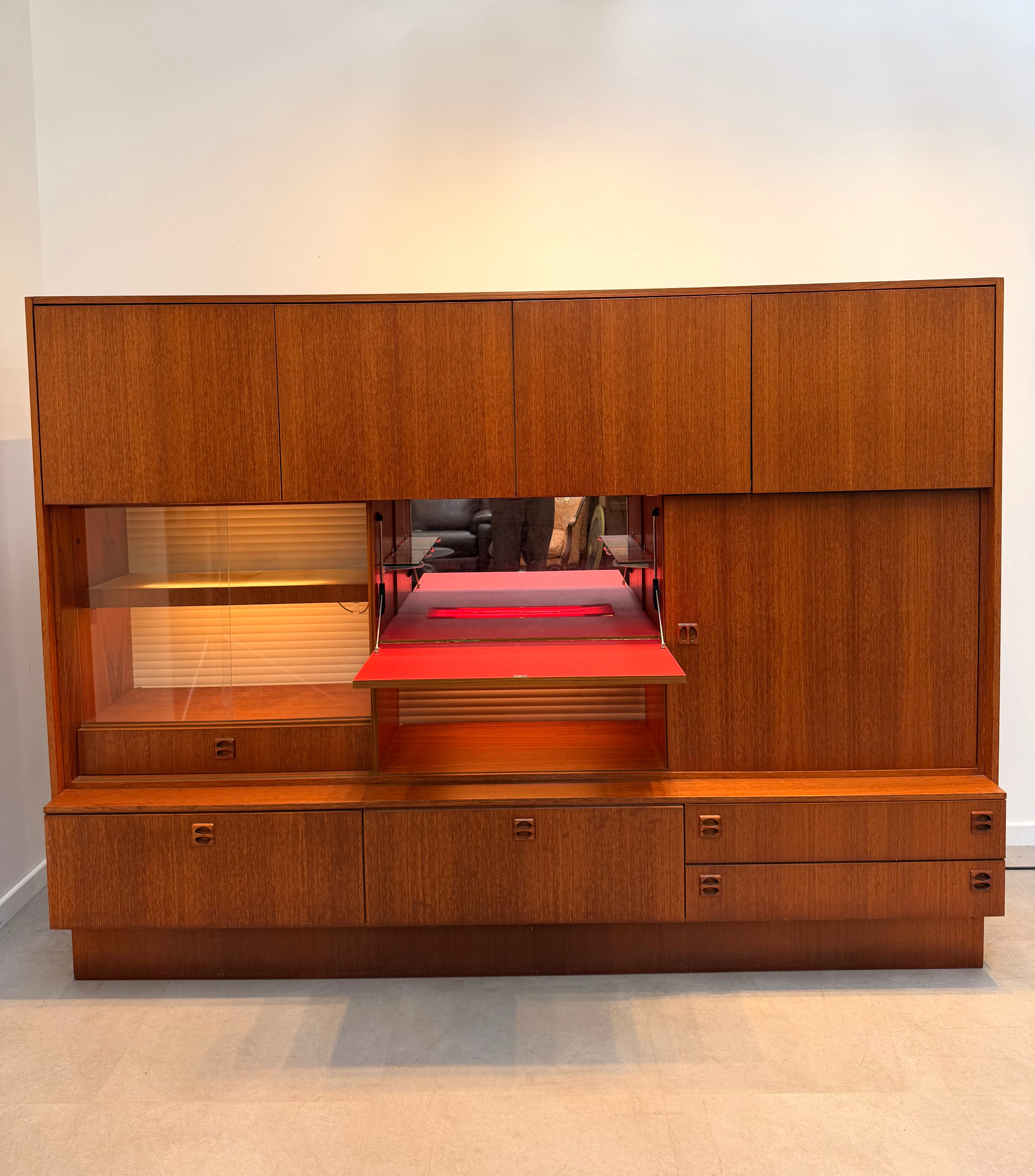 Danish Mid-Century Modern Teak Wall Unit