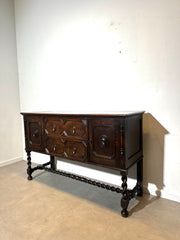 Antique oak sideboard barley twist base