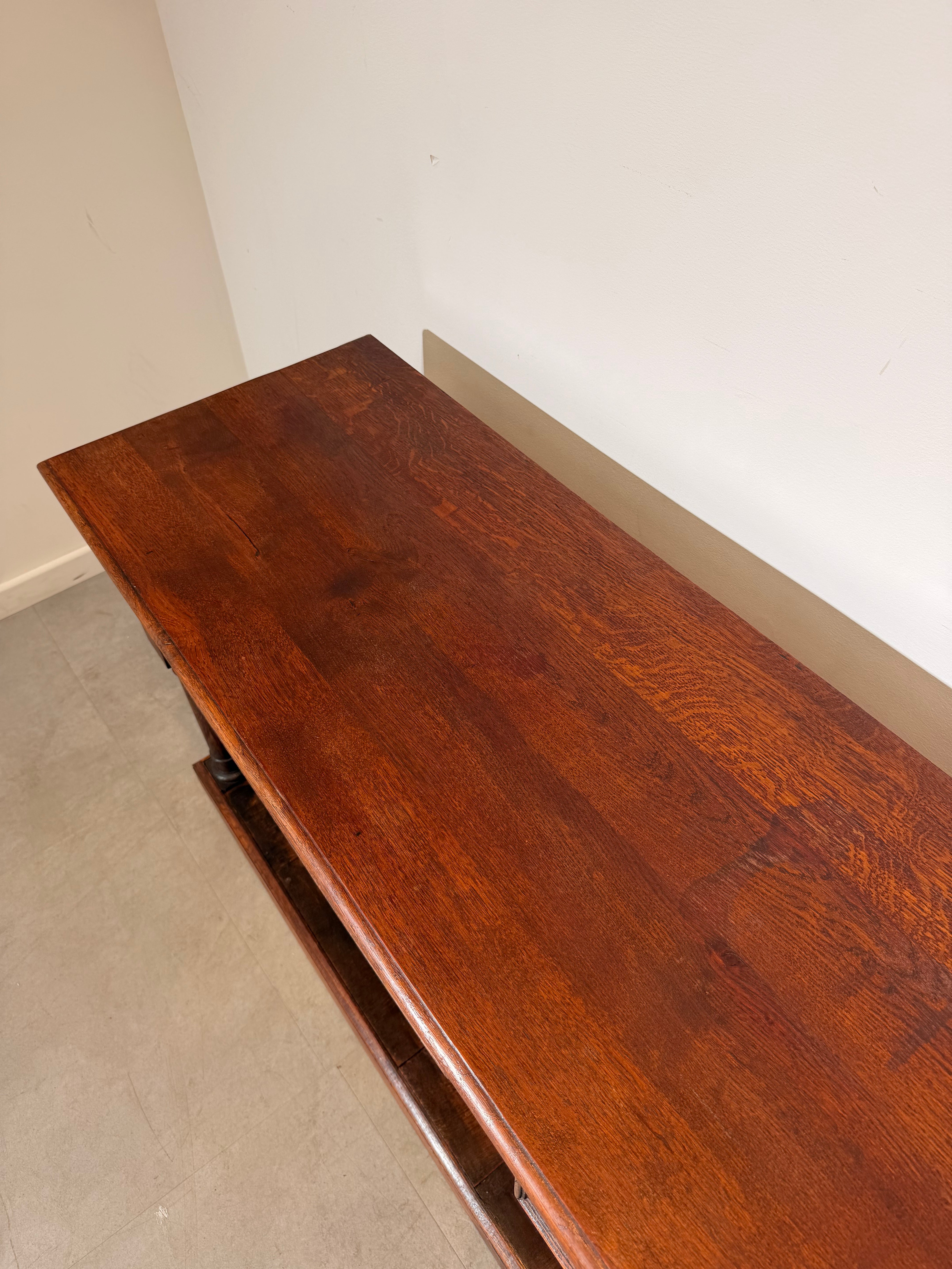 Antique Oak Console Table / Server with Drawers