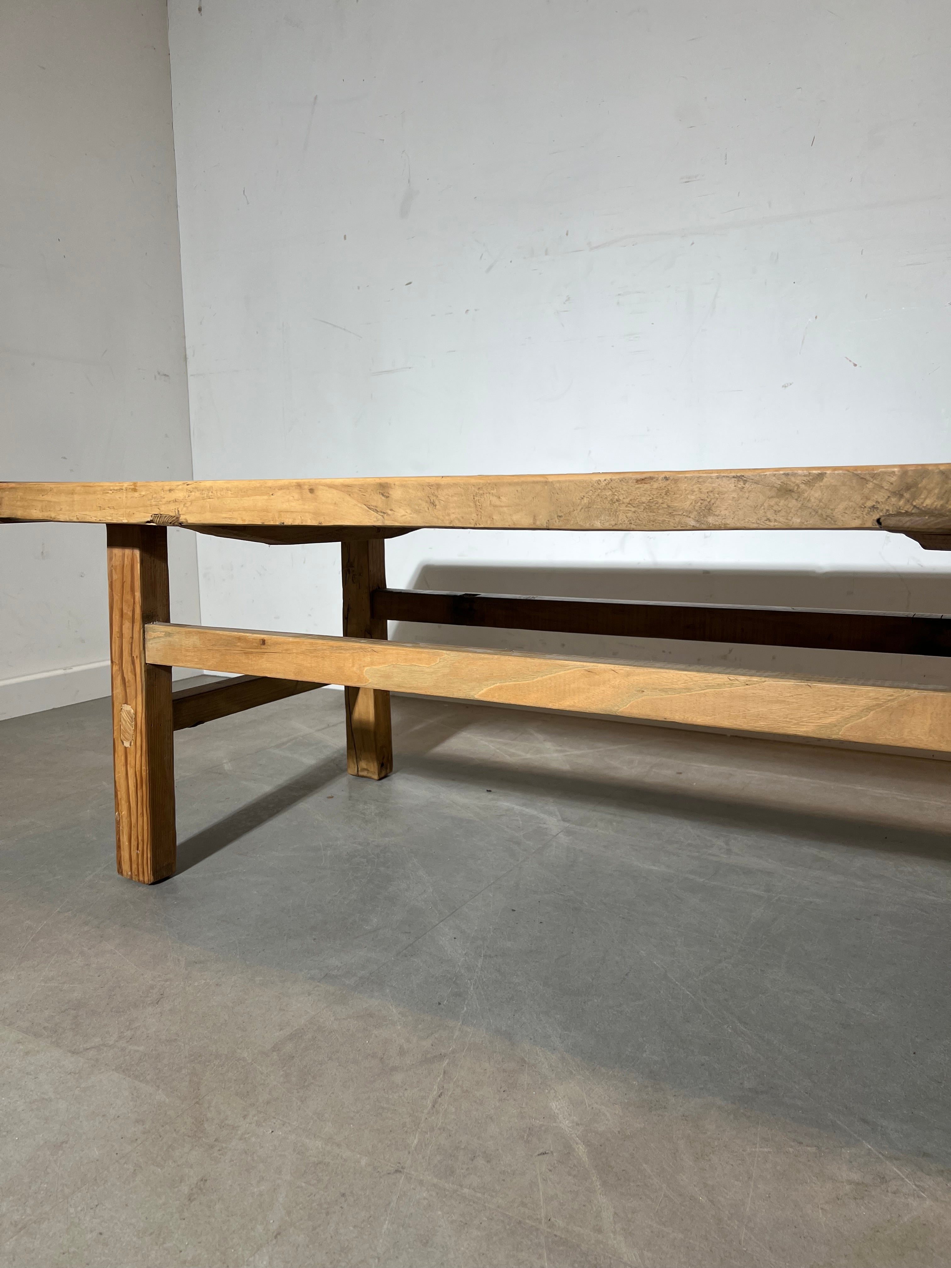 Vintage rustic wooden coffee table