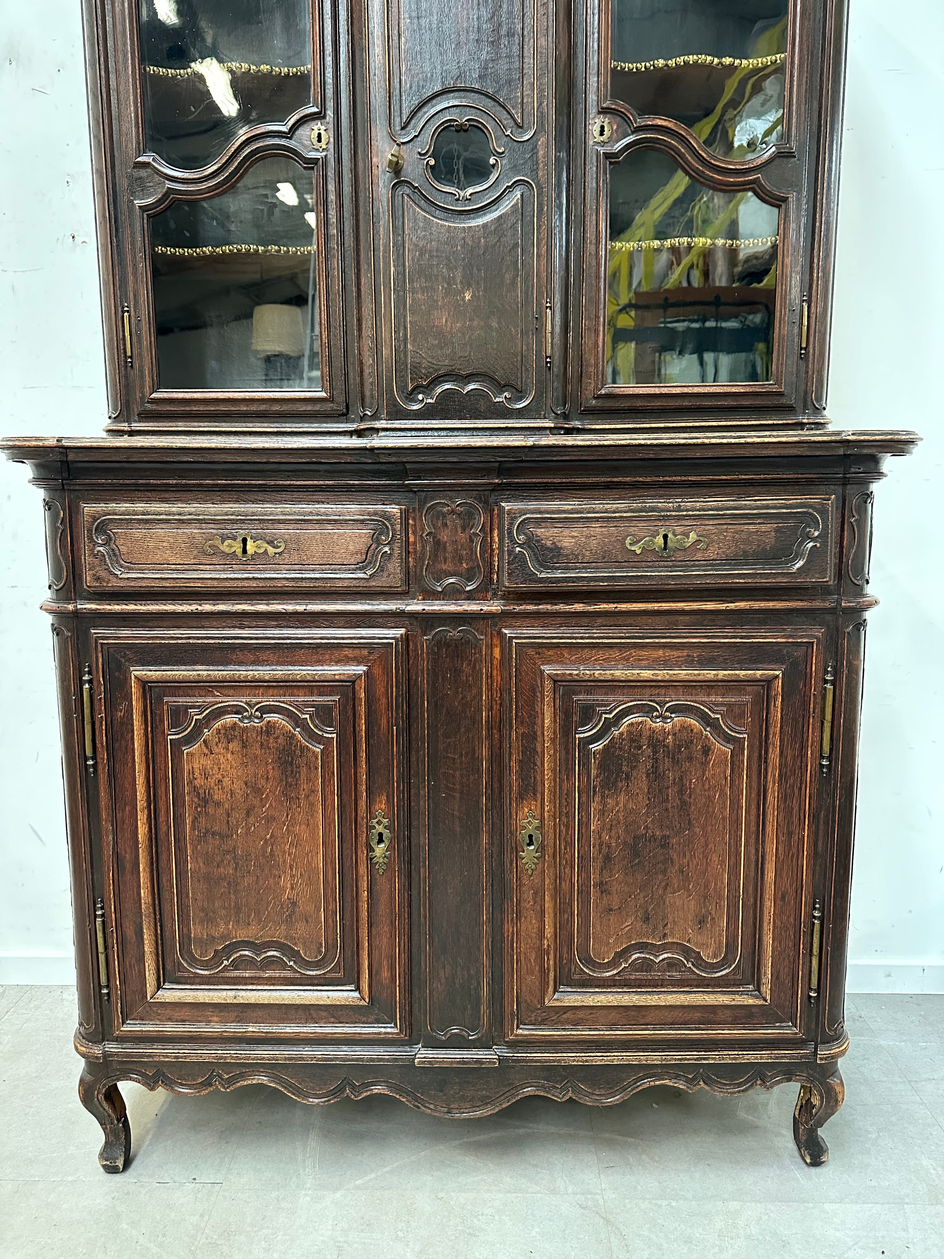 Antique French Cabinet With Clock