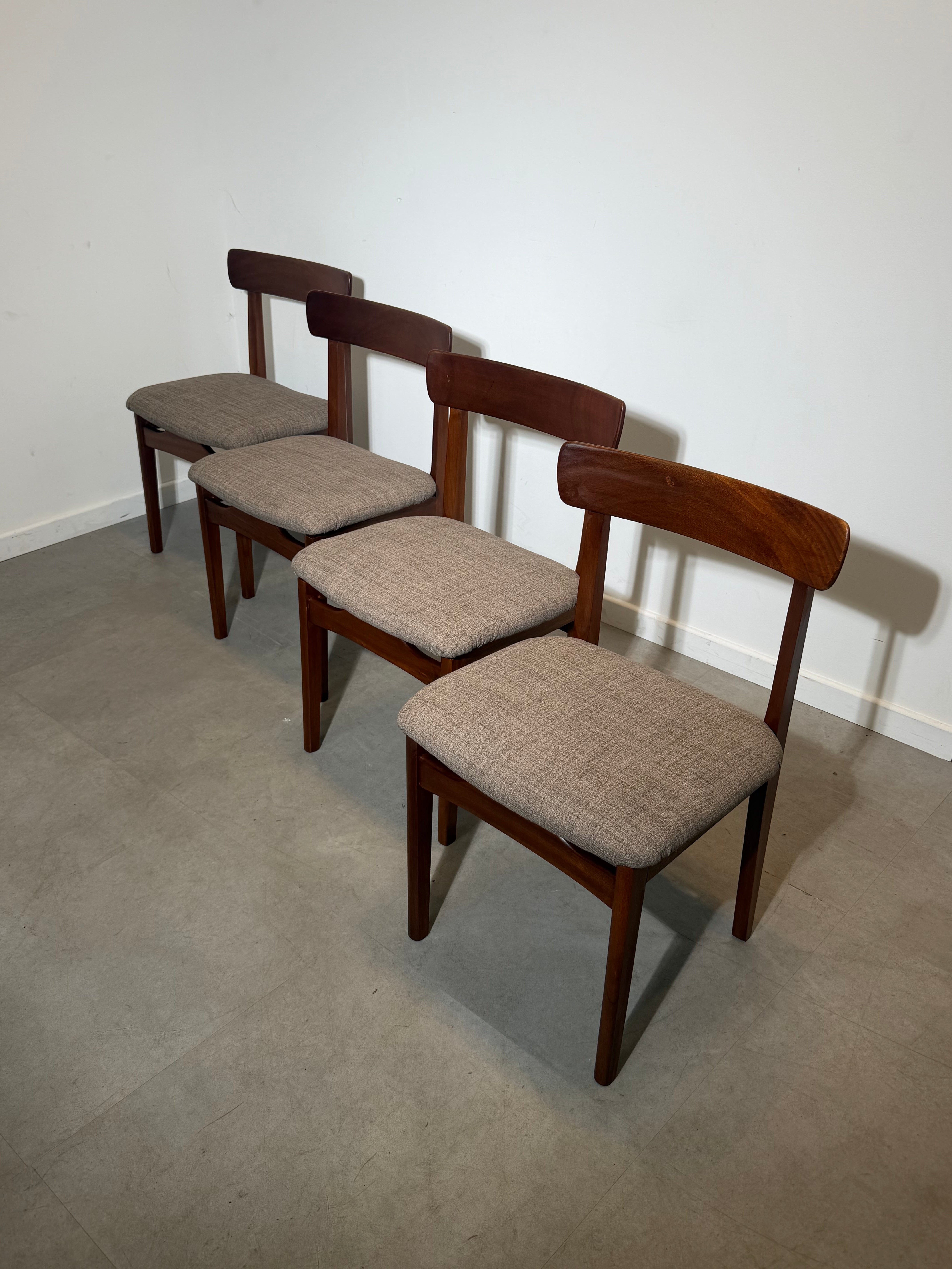 Set of Four Danish Teak Dining Chairs France & Son