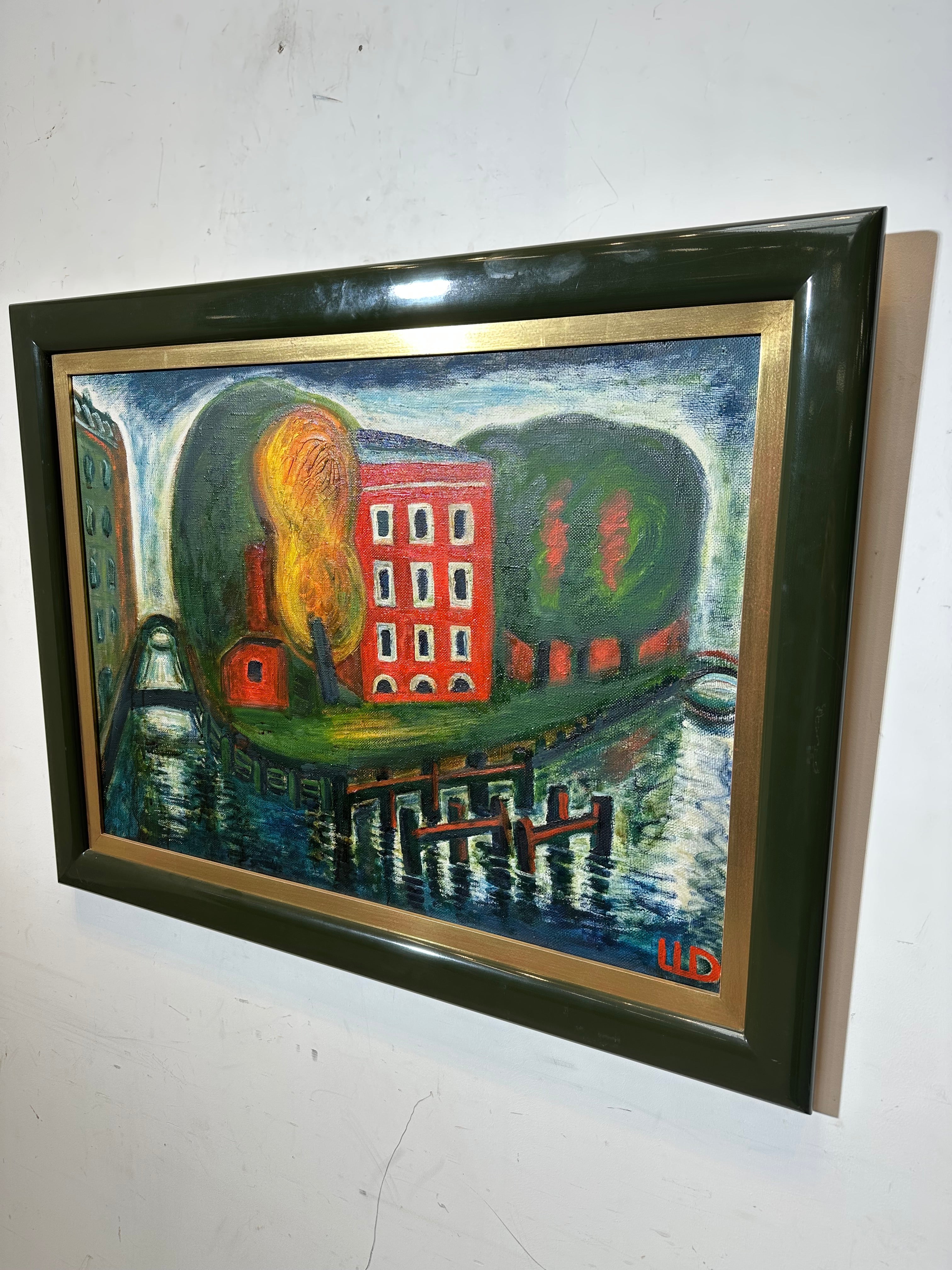 "LLD" Framed Oil on Canvas