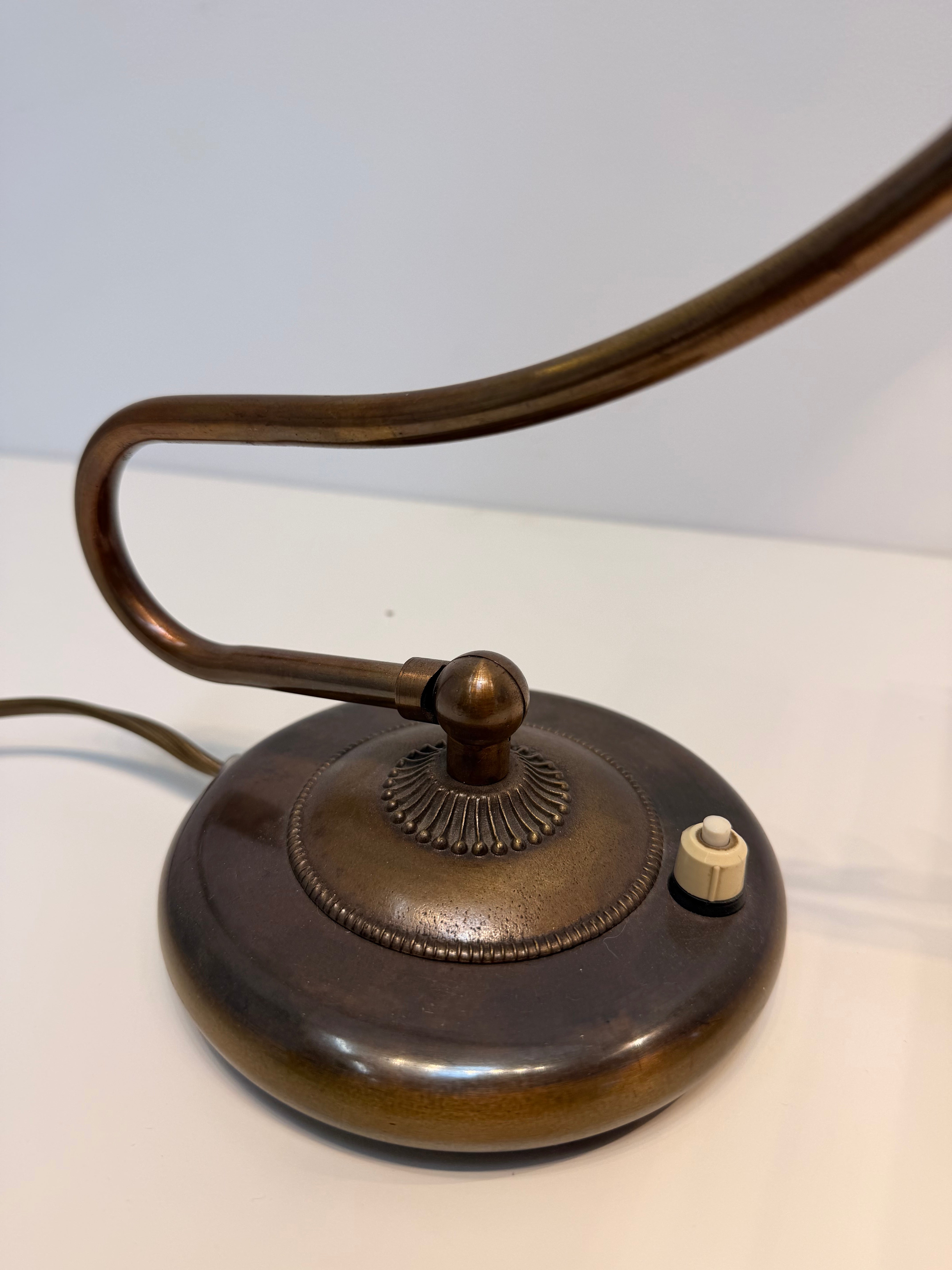 Vintage Adjustable Brass Desk Lamp