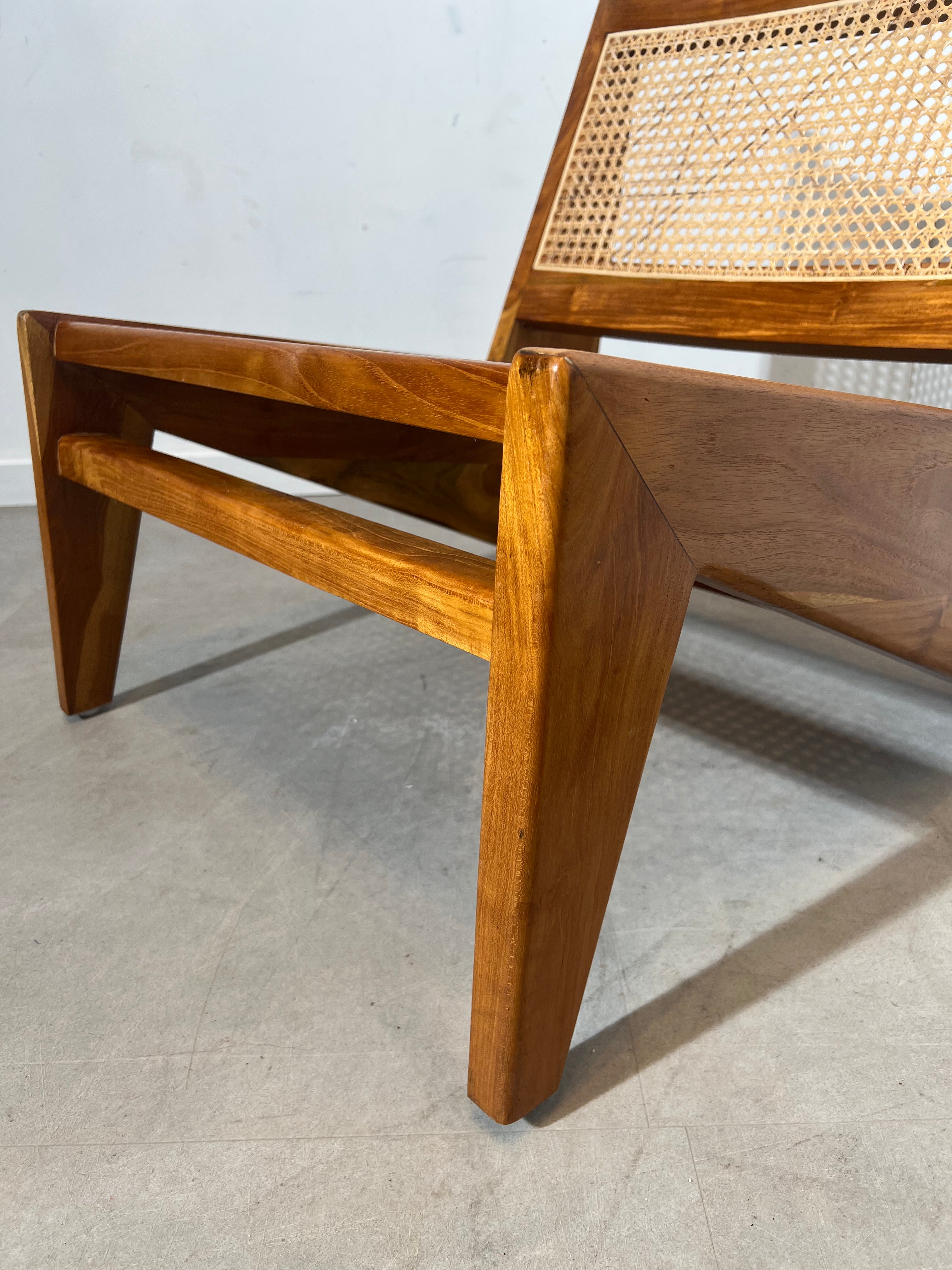 Vintage Low Lounge Chair in Solid Wood