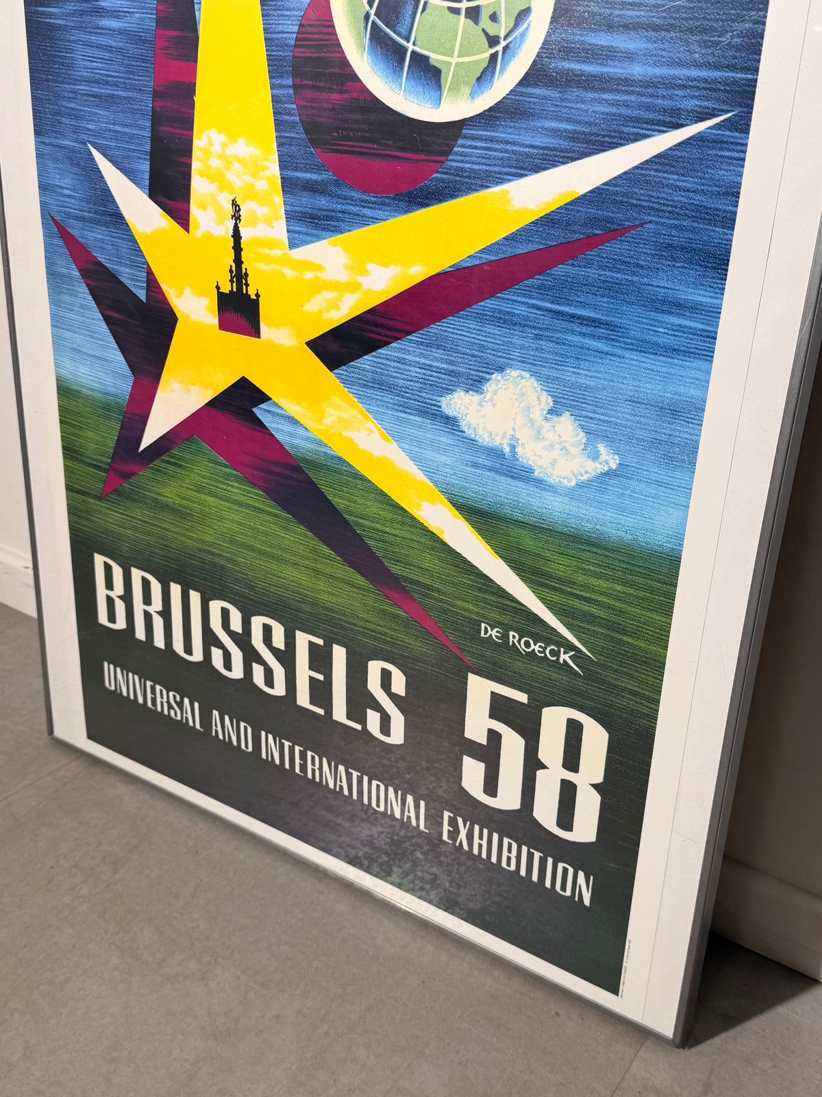 Original Expo 58 Brussels World’s Fair Poster by De Roeck – 1958