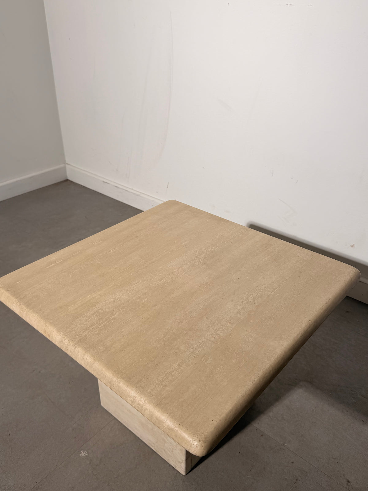 Vintage Travertine Side Table
