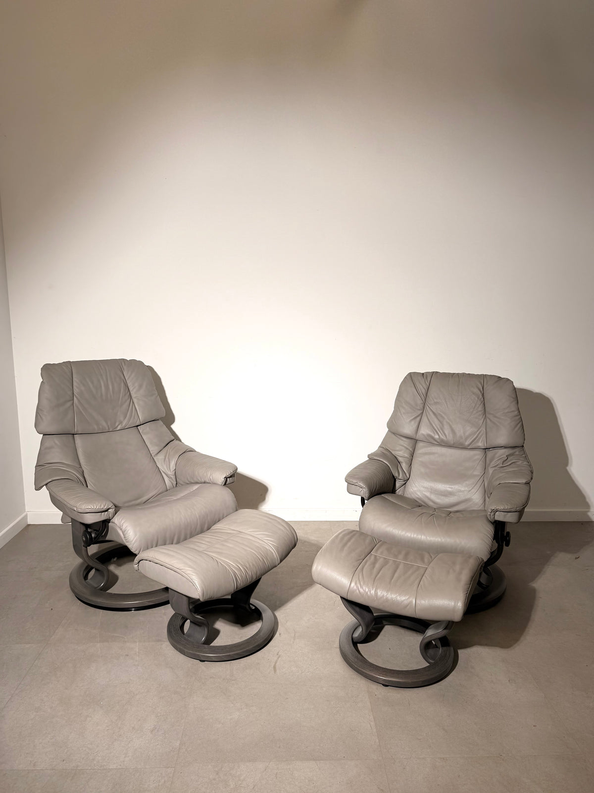 Stressless Leather Recliner with Matching Footstool