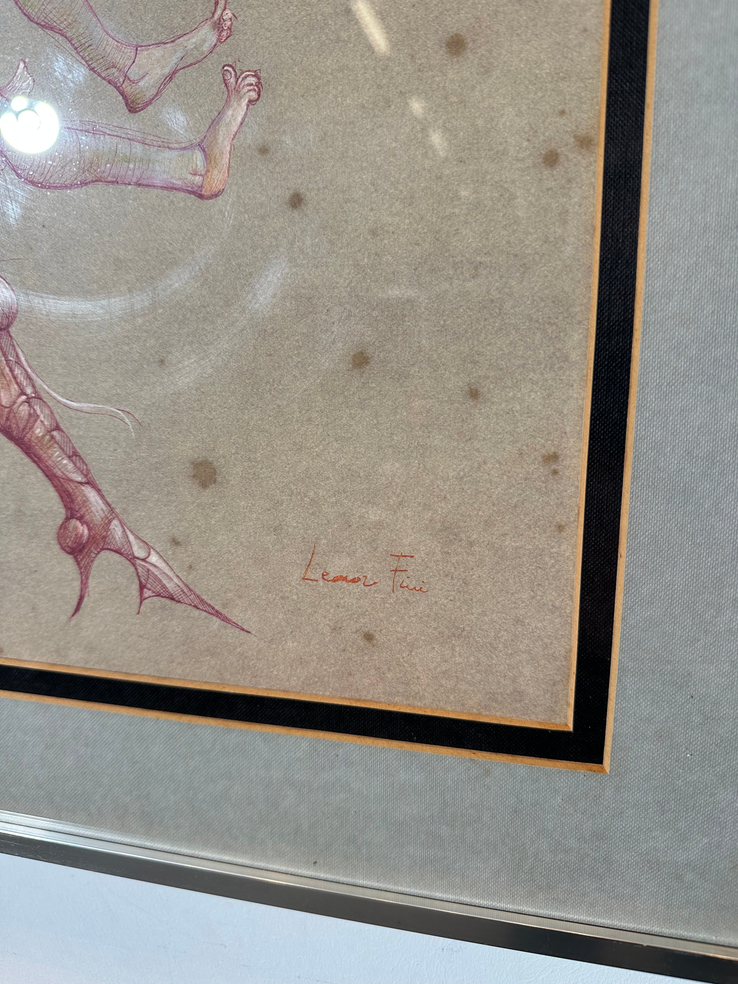 Leonor Fini – Lithographie surréaliste à deux figures