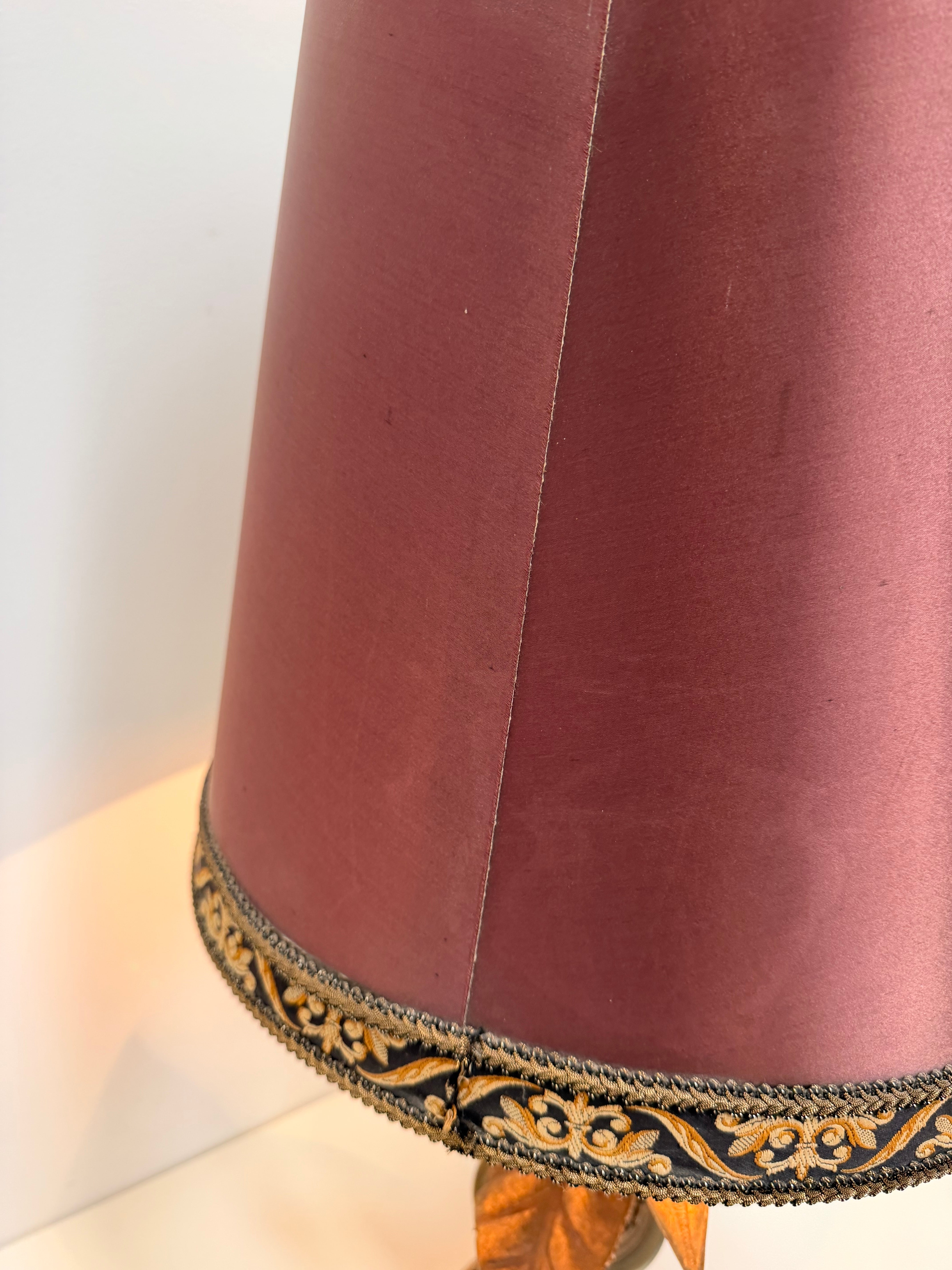 Willy Daro Table Lamp with Sculptural Leaf Base