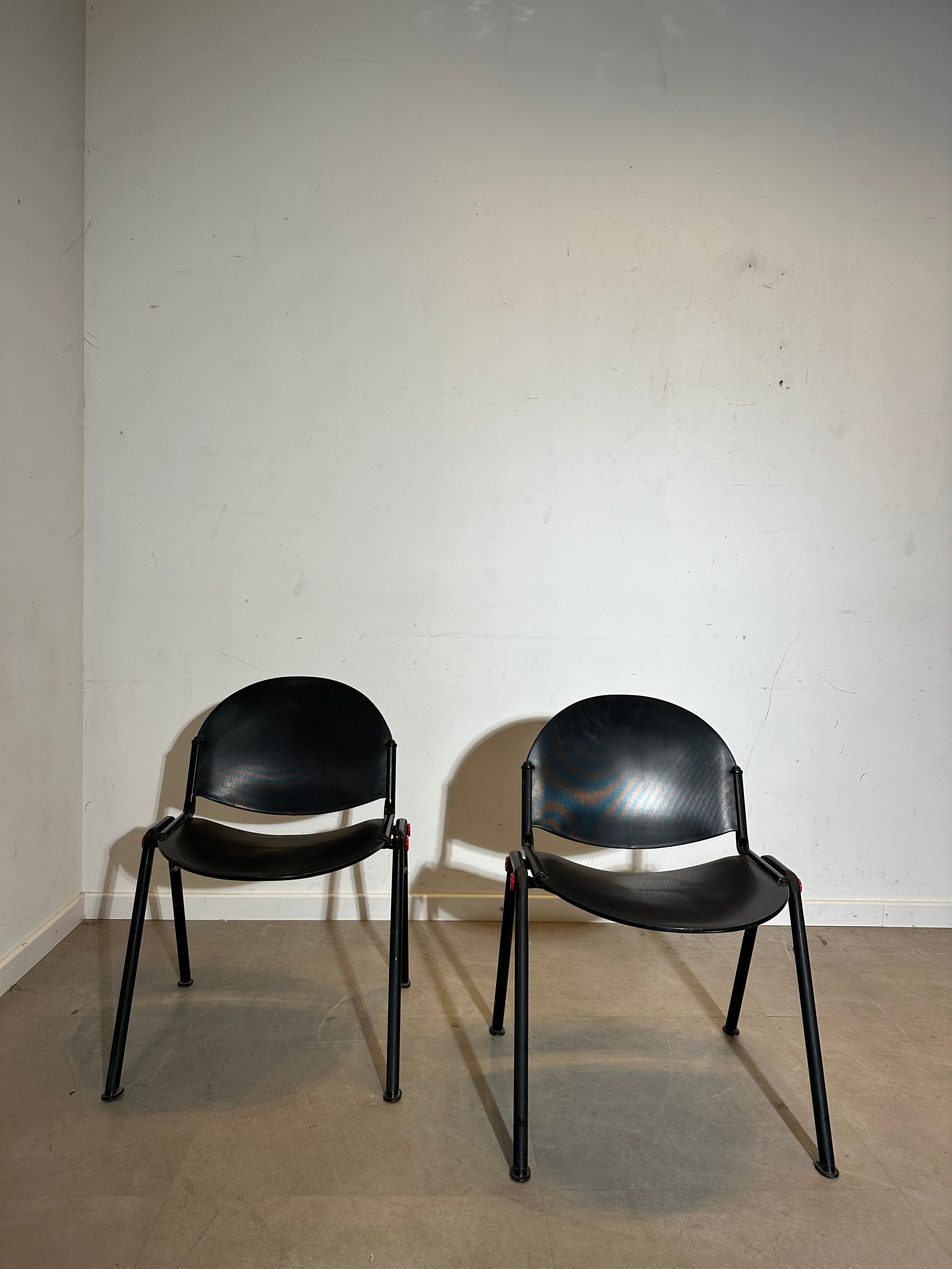 Lamm Stackable Chairs – Black Italian Modern Design