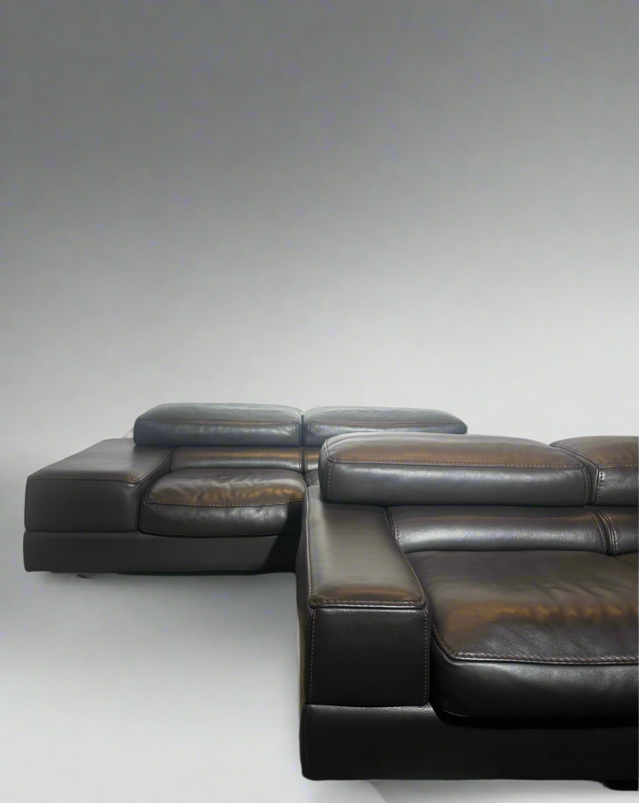 Leather Sofa Set by Roche Bobois 2x2,5