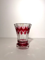 Val Saint Lambert Cut Crystal Vase – Ruby Red