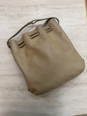 Delvaux Beige Leather Bucket Shoulder Bag