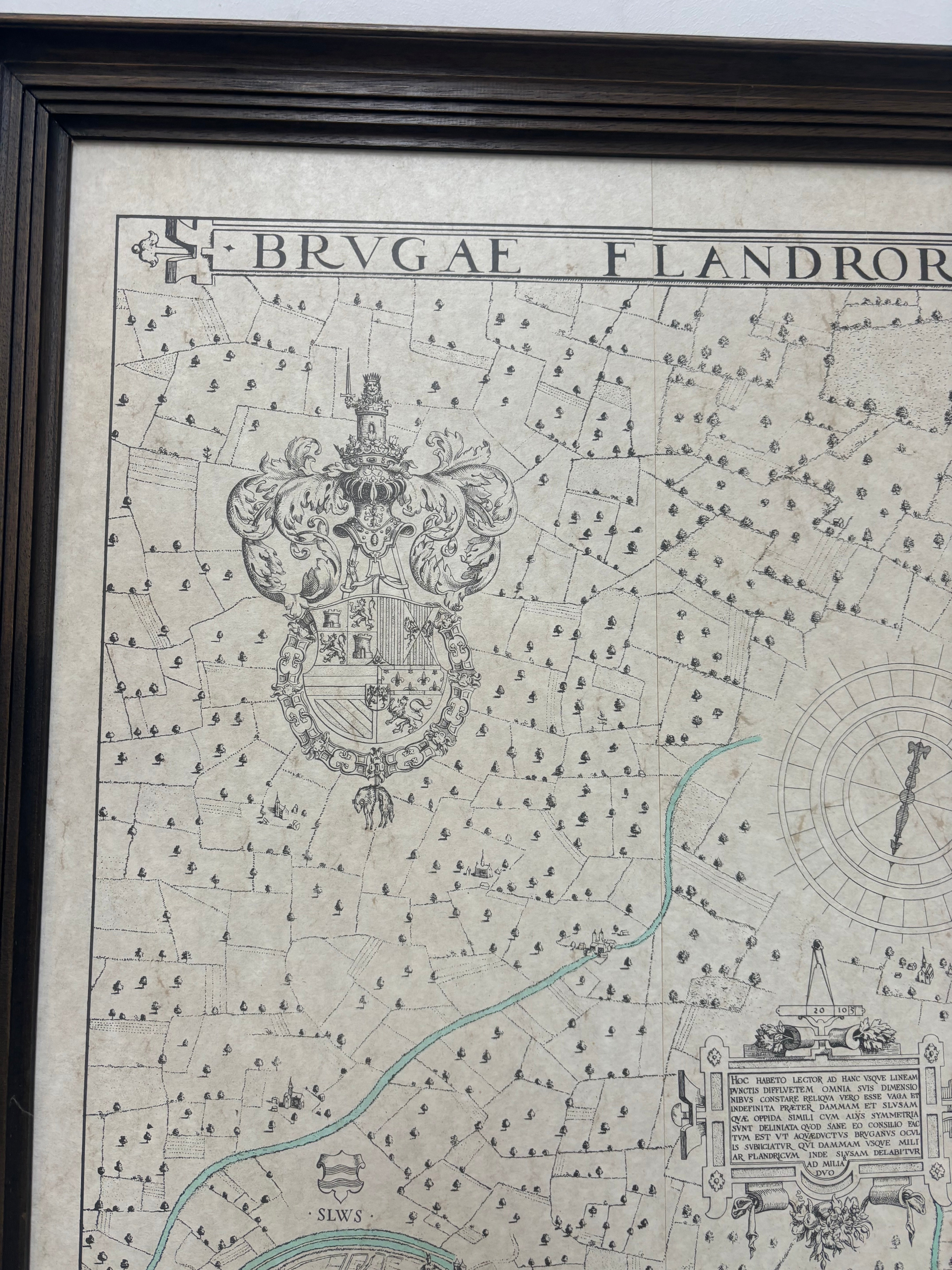 Plan antique de la ville de Bruges