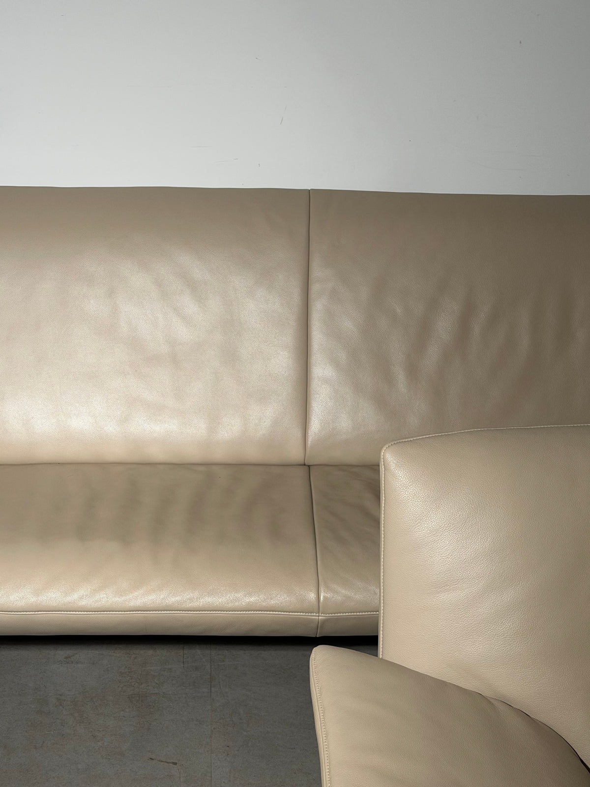 Jori Linea Sofa Set 3 + 2 Cream Leather