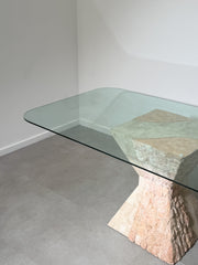 Mactan Stone Dining Table with Glass Top